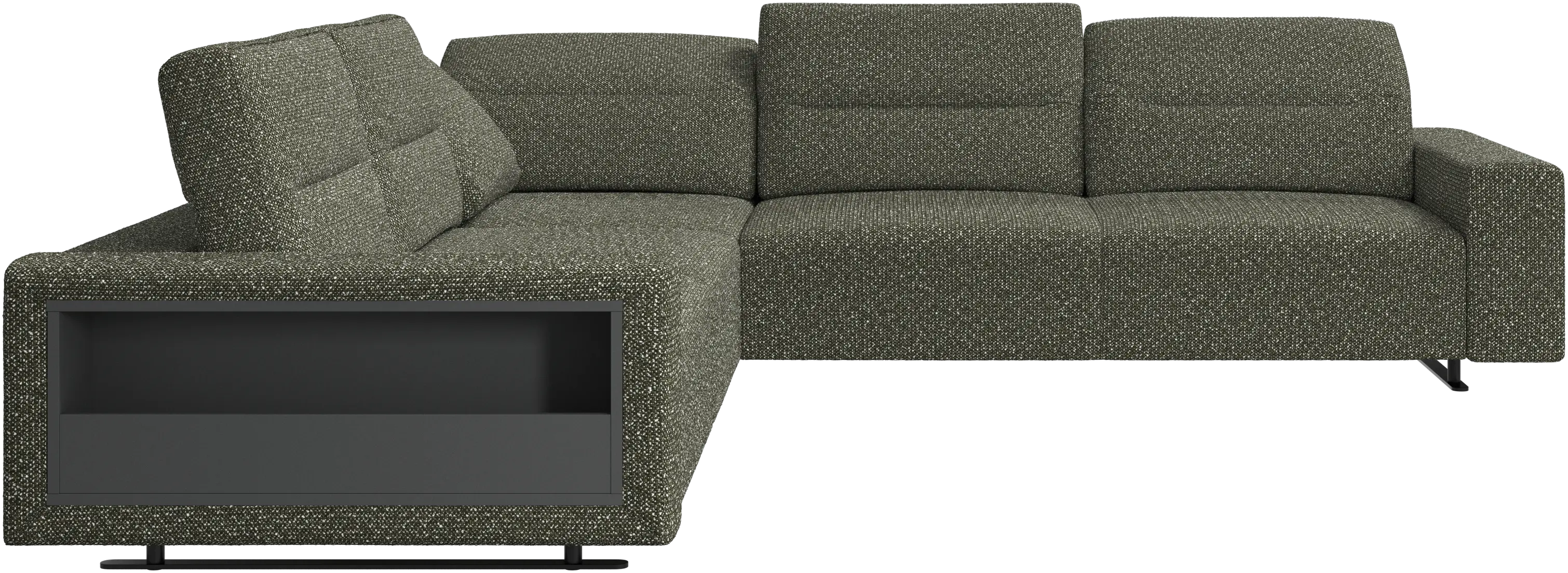 Hampton corner sofa with adjustable back and storage