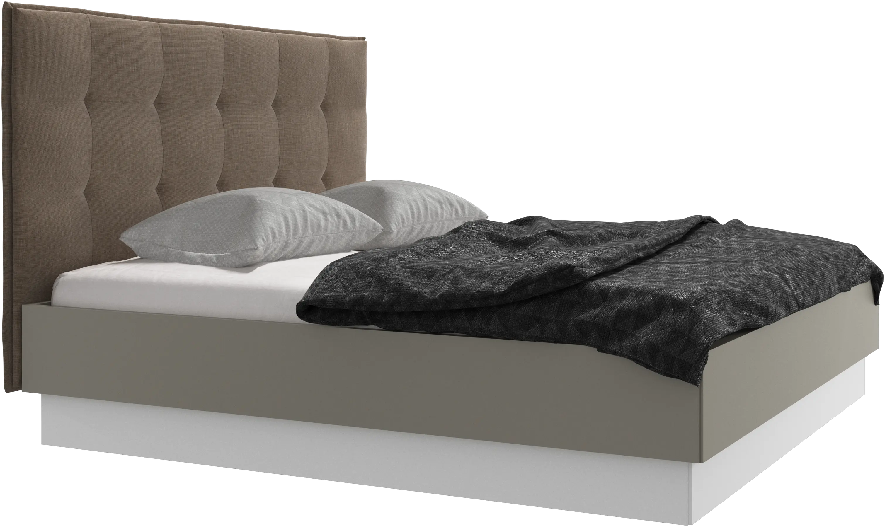 Lugano storage bed with lift-up frame and slats, excl. mattress