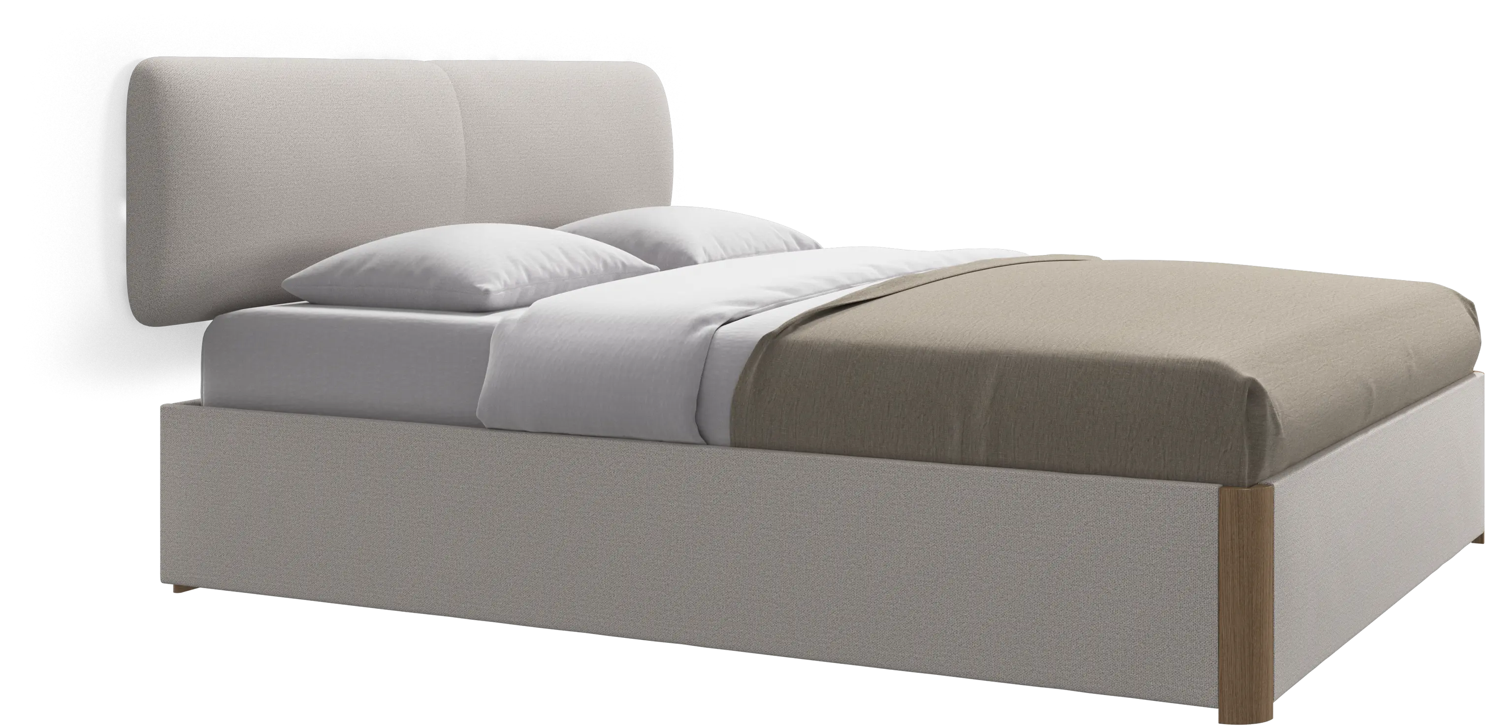 Element bed, wall-mounted headboard, with slats, excl. mattress