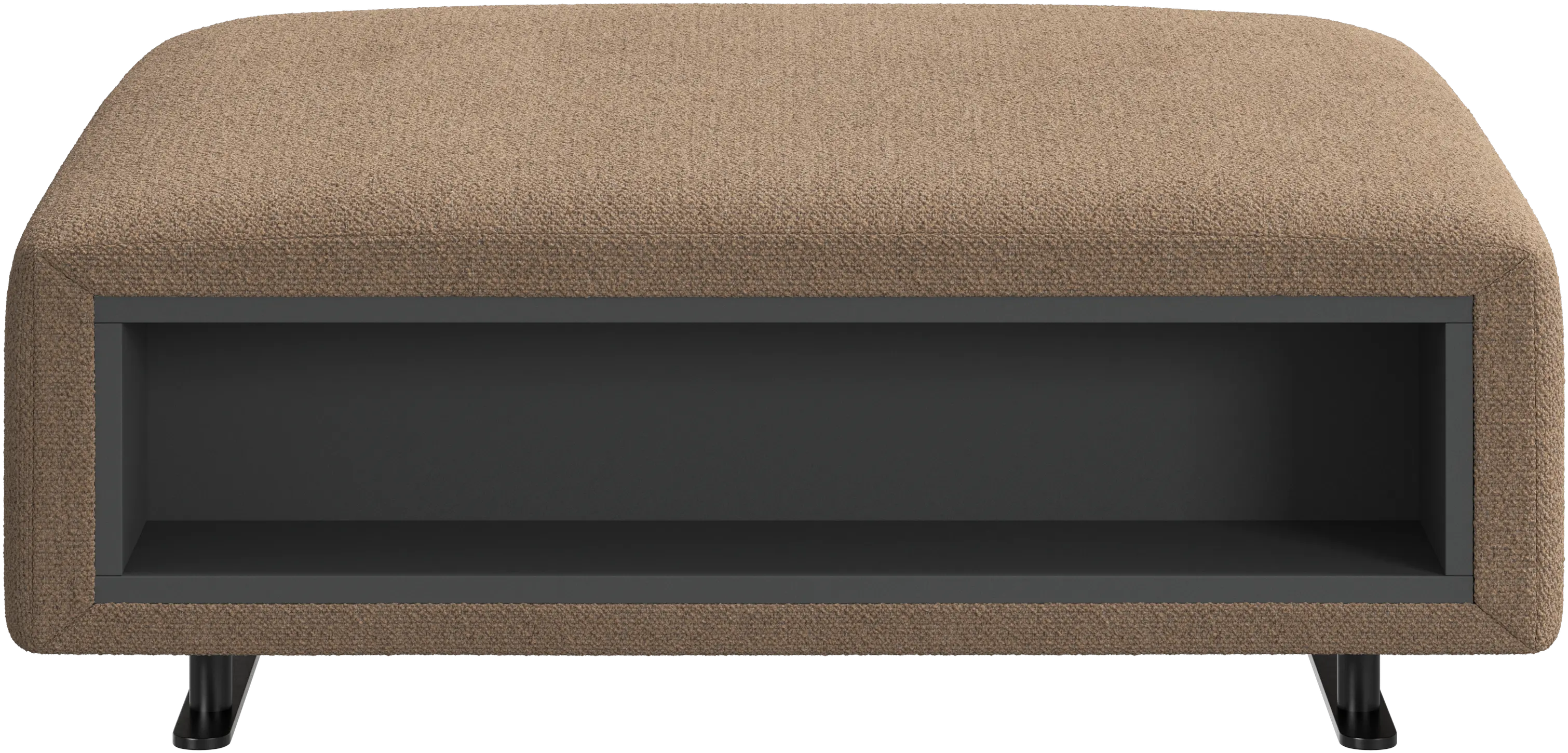 Hampton pouf with storage left and right sides