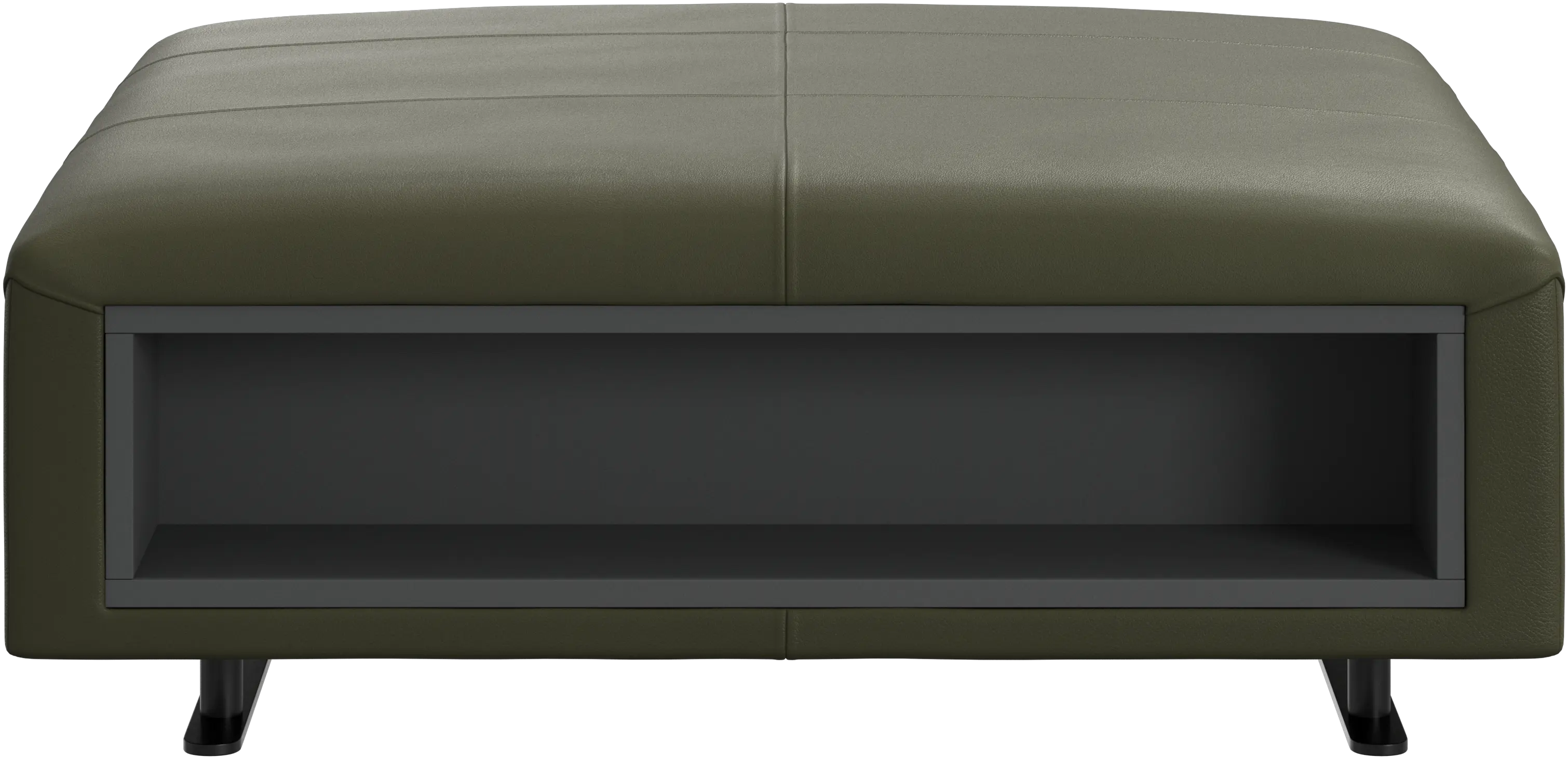 Hampton footstool with storage left and right sides