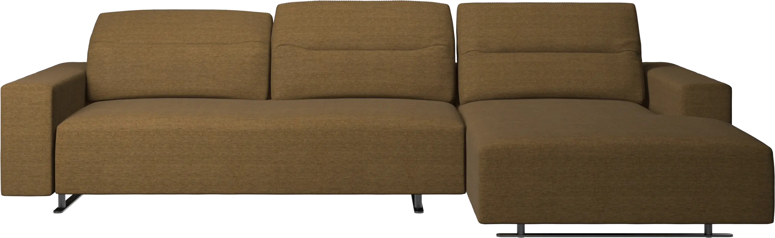 Hampton sofa with adjustable back, resting unit and storage both sides