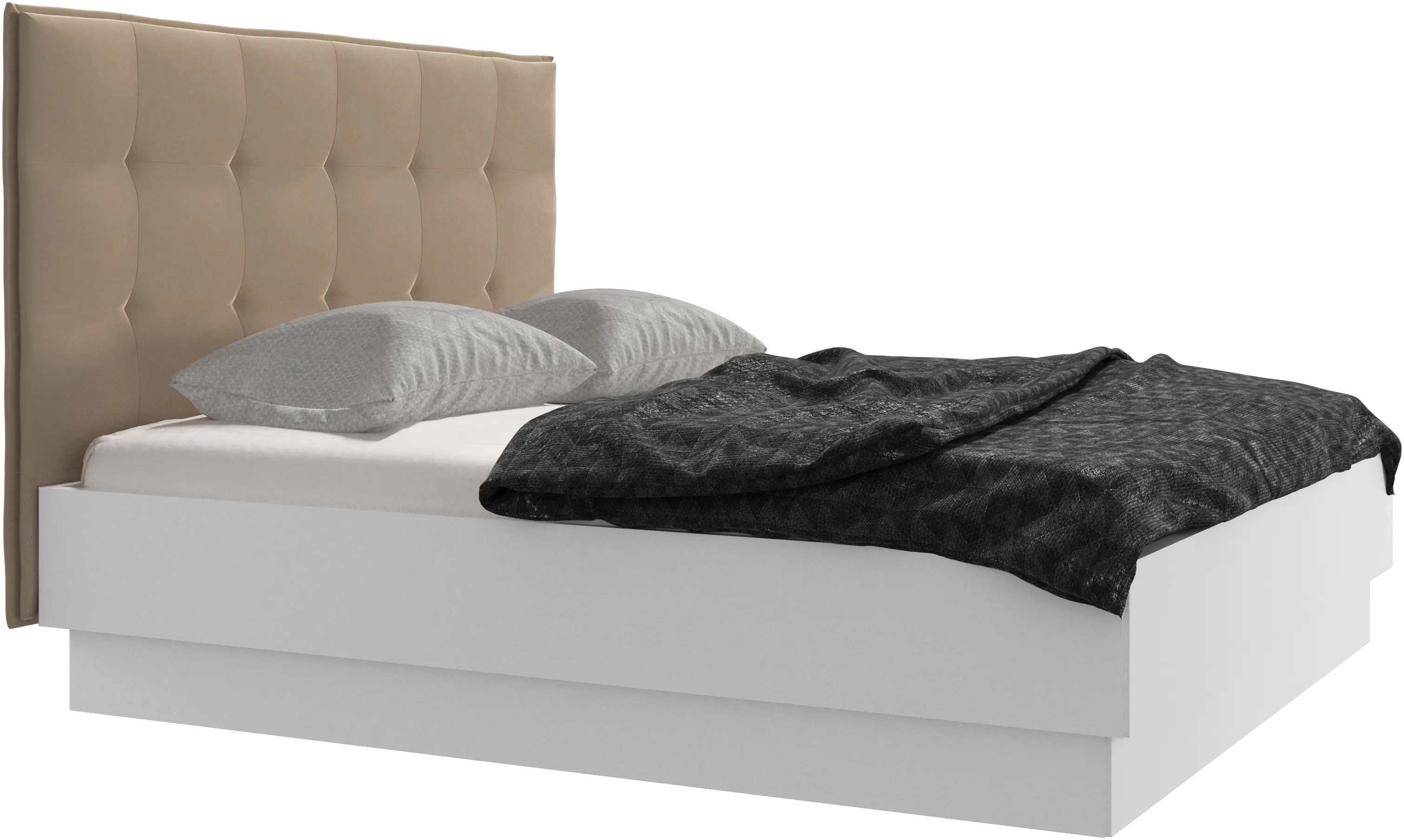 Lugano Bett mit Lattenrost und Staufach unter hochklappbarer Liegefläche, Matratze gegen Aufpreis