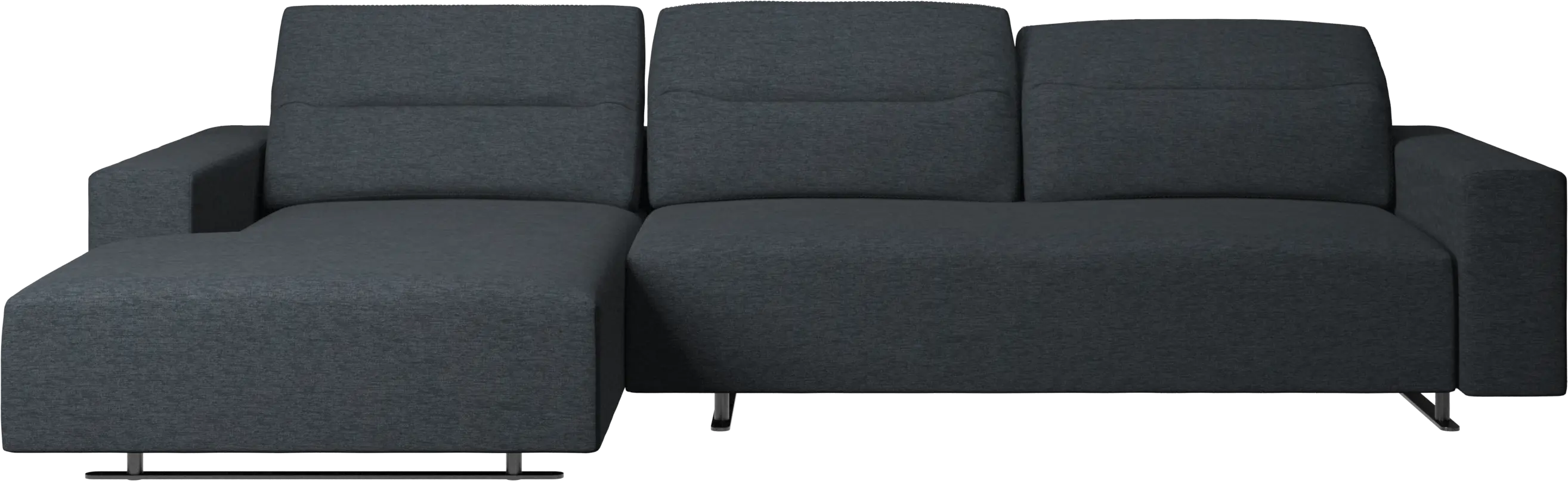 Hampton sofa with adjustable back, resting unit and storage both sides