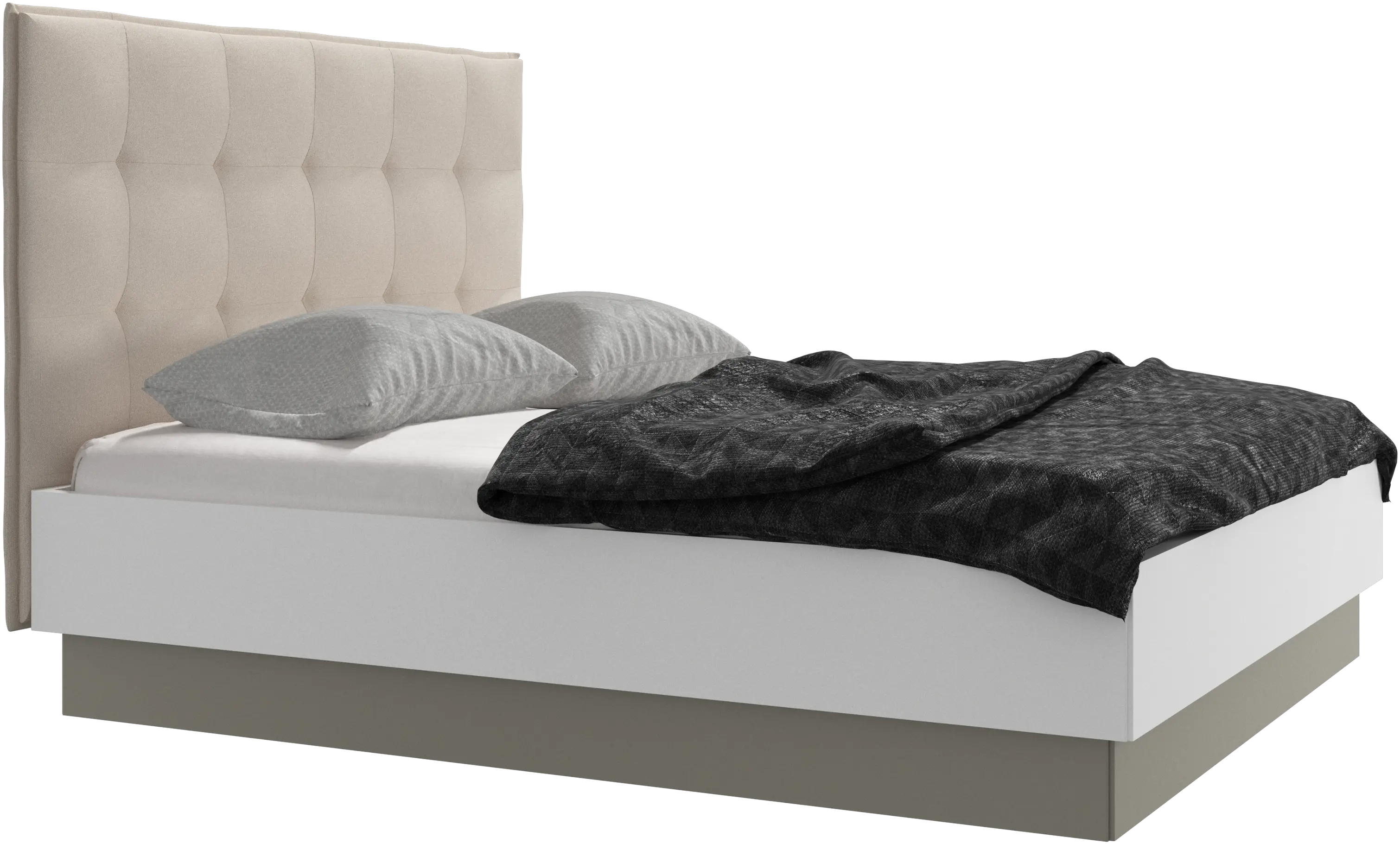 Lugano storage bed with lift-up frame and slats, excl. mattress