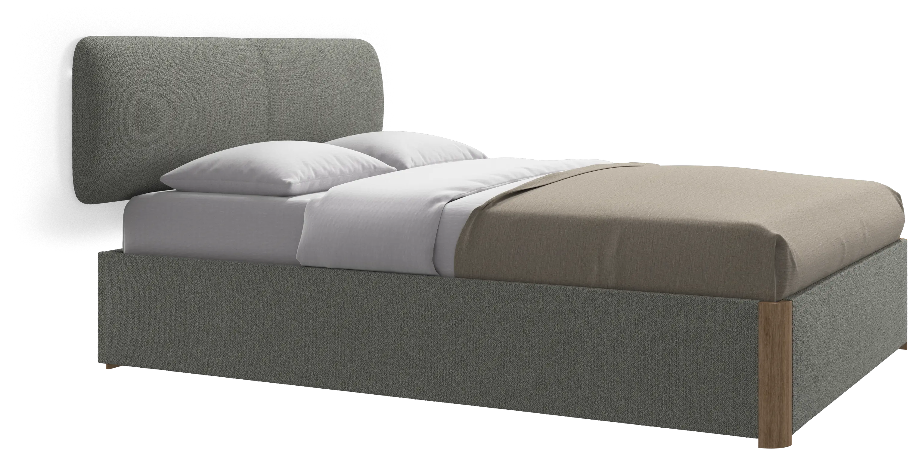 Element bed, wall-mounted headboard, with slats, excl. mattress