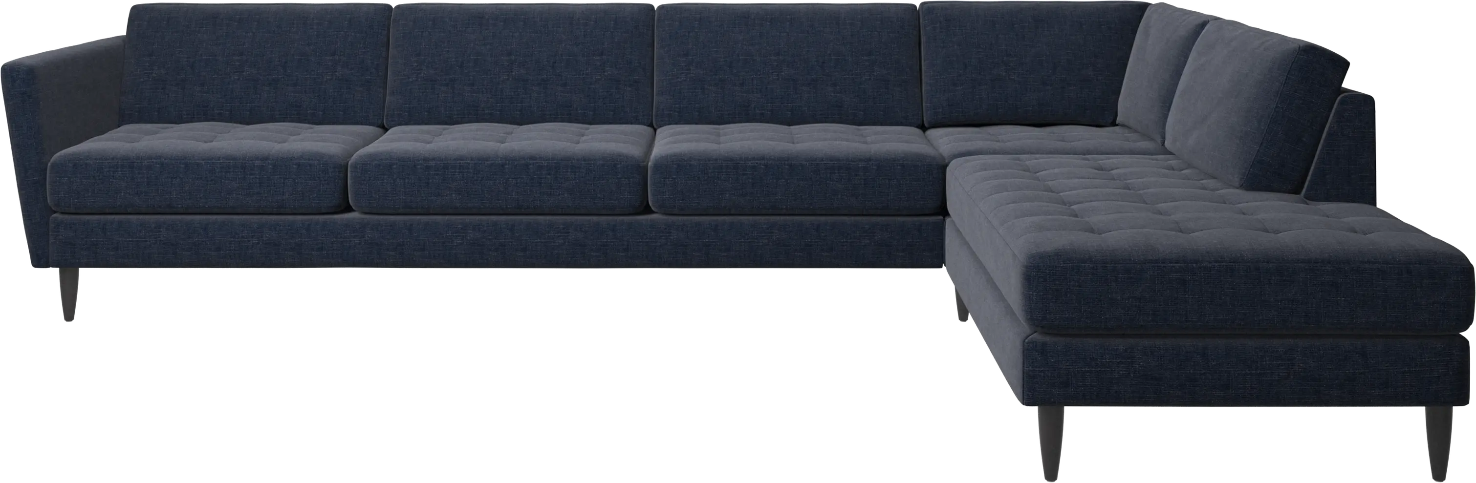 Osaka corner sofa with lounging unit, tufted seat