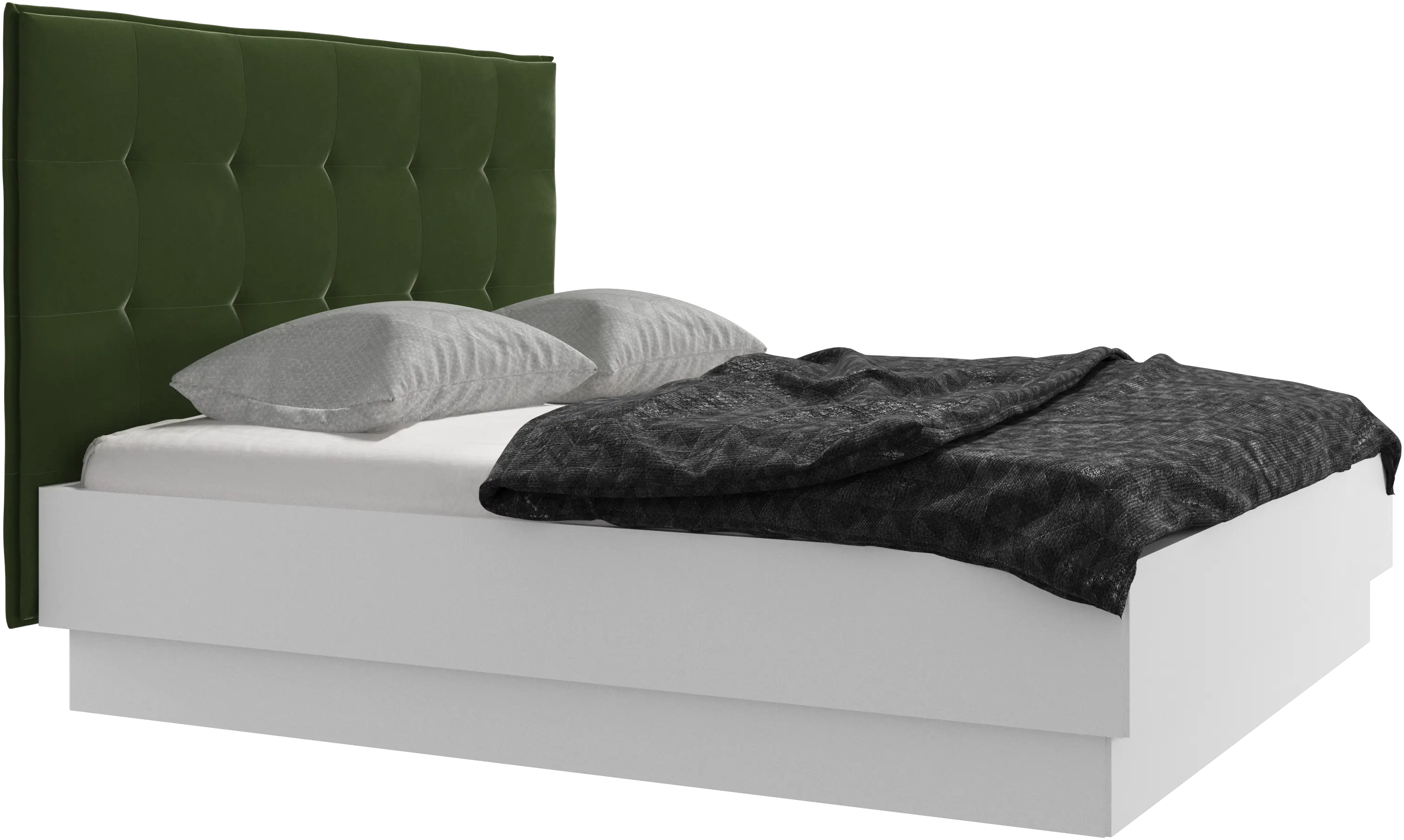 Lugano storage bed with lift-up frame and slats, excl. mattress