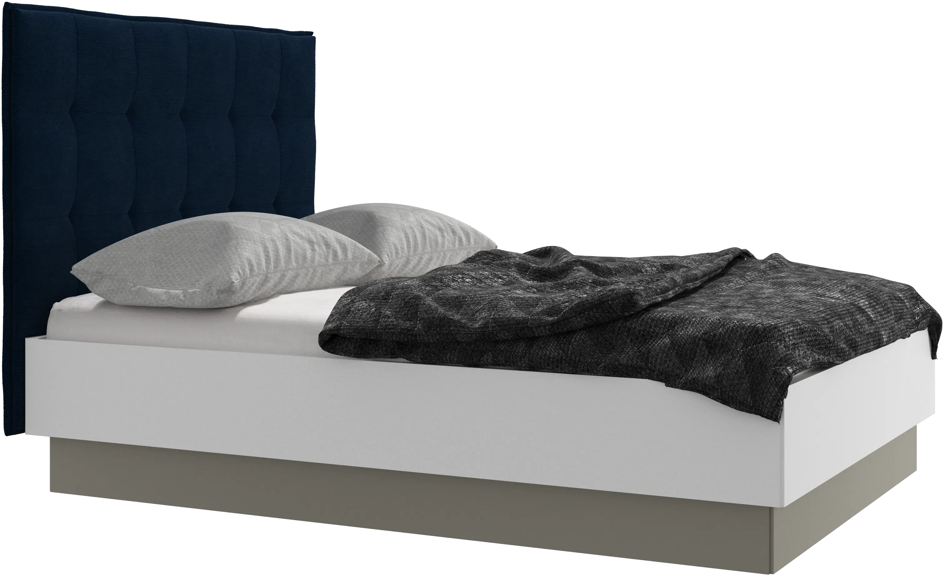 Lugano storage bed with lift-up frame and slats, excl. mattress
