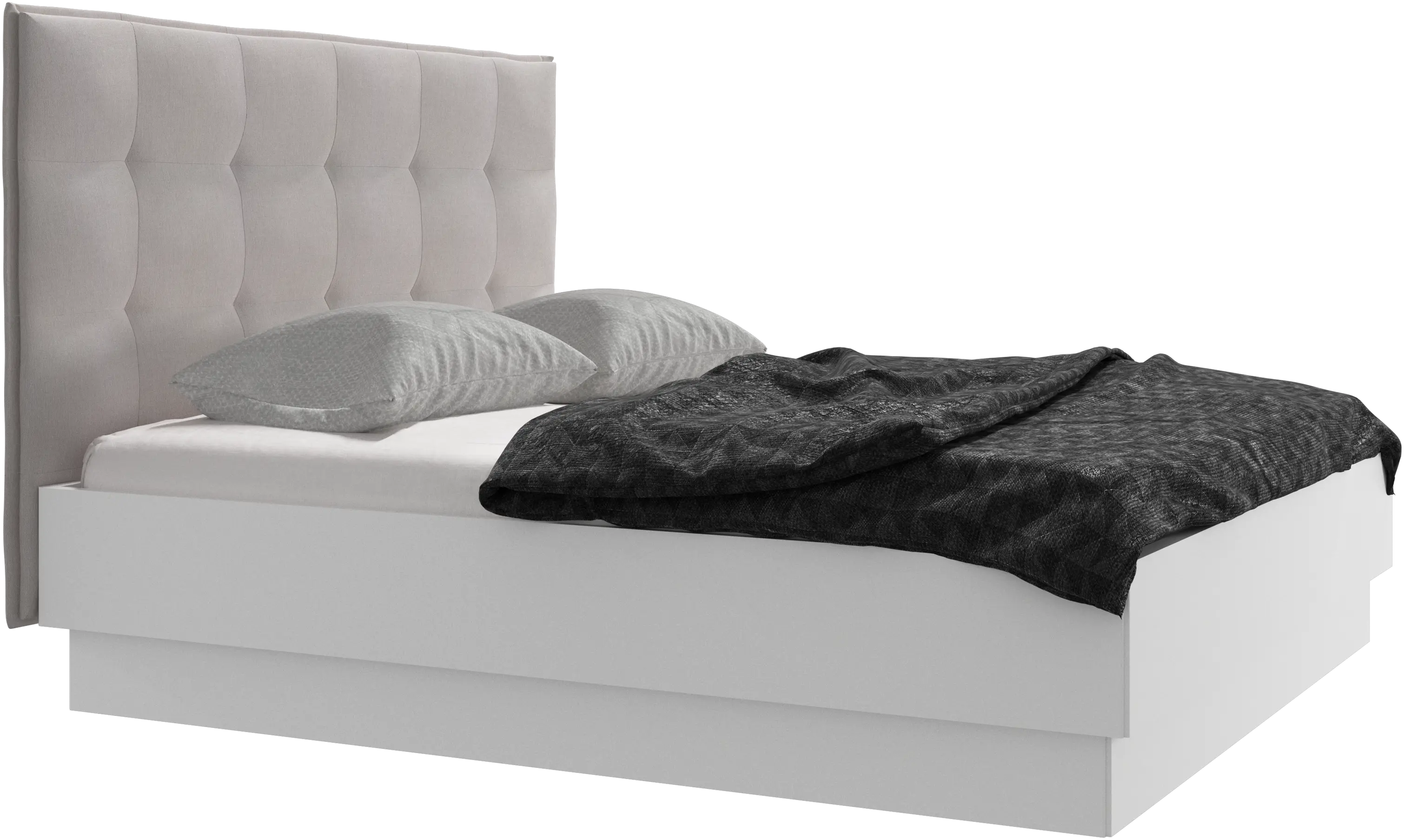 Lugano storage bed with lift-up frame and slats, excl. mattress