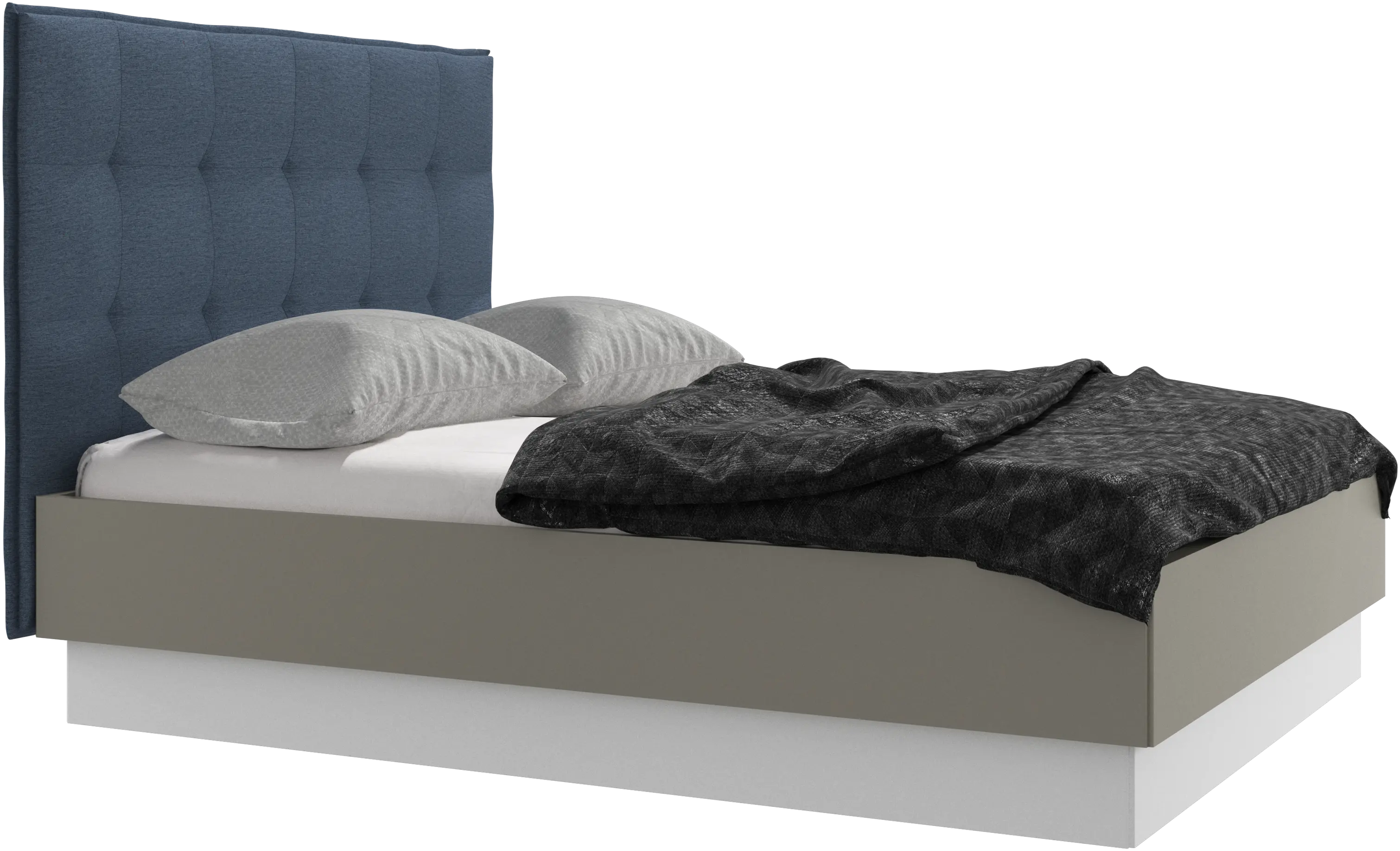 Lugano storage bed with lift-up frame and slats, excl. mattress
