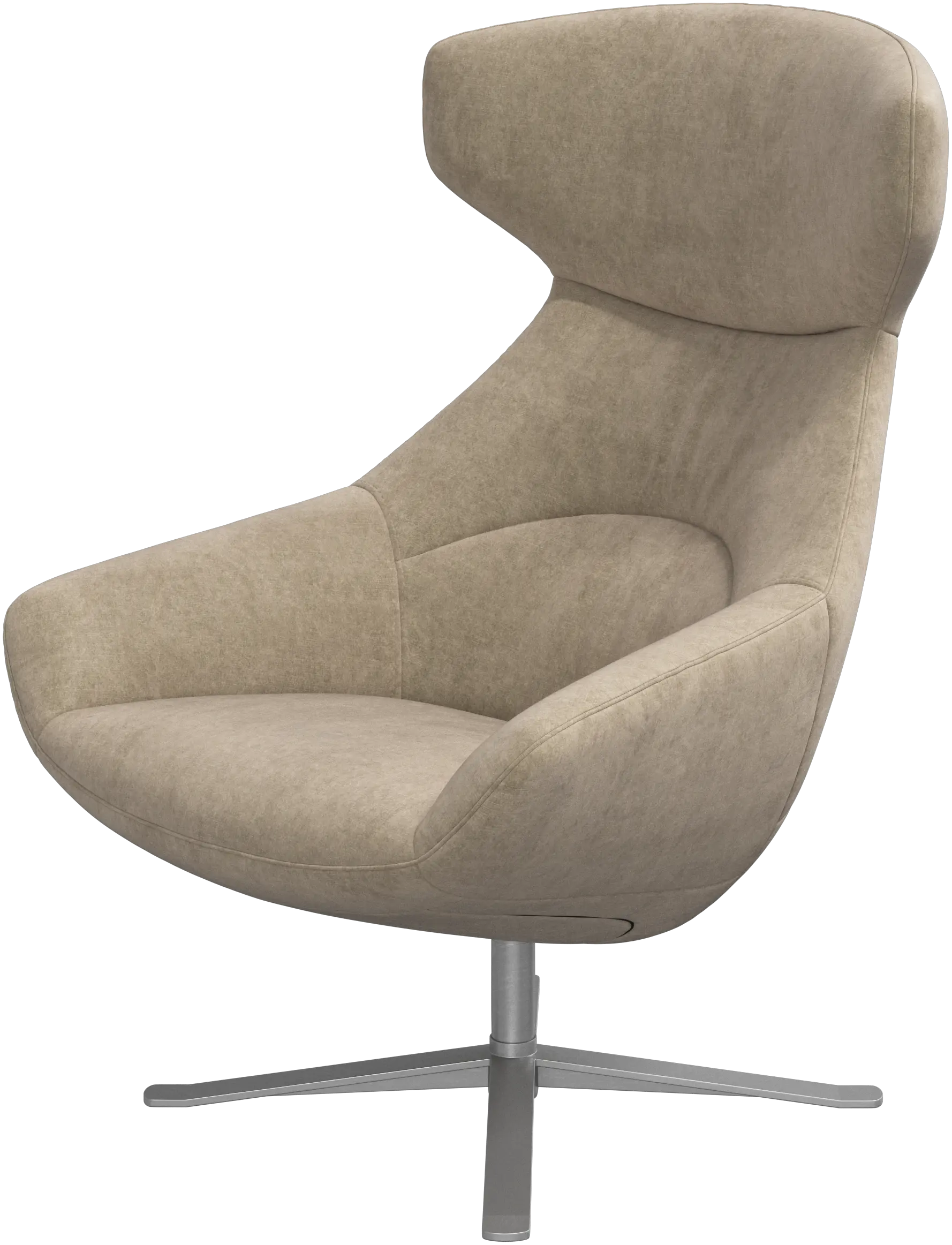 Porto chair with reclining back function and swivel base