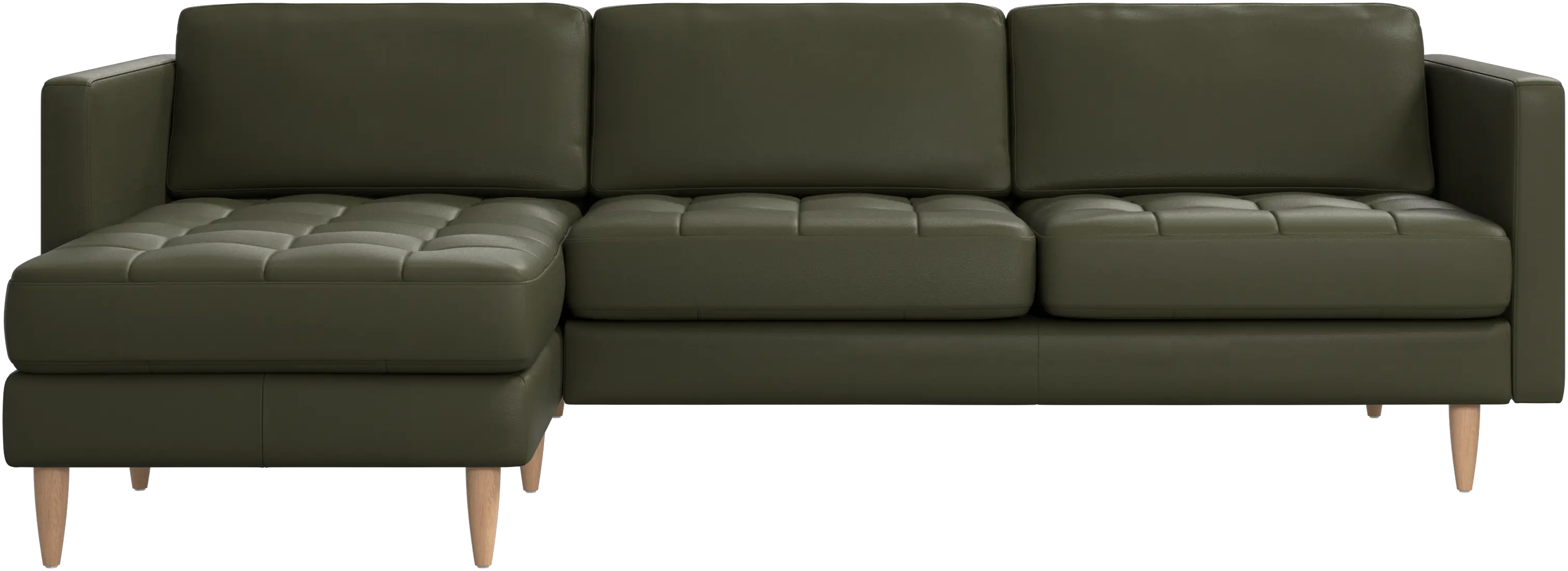 Osaka sofa with resting unit, tufted seat