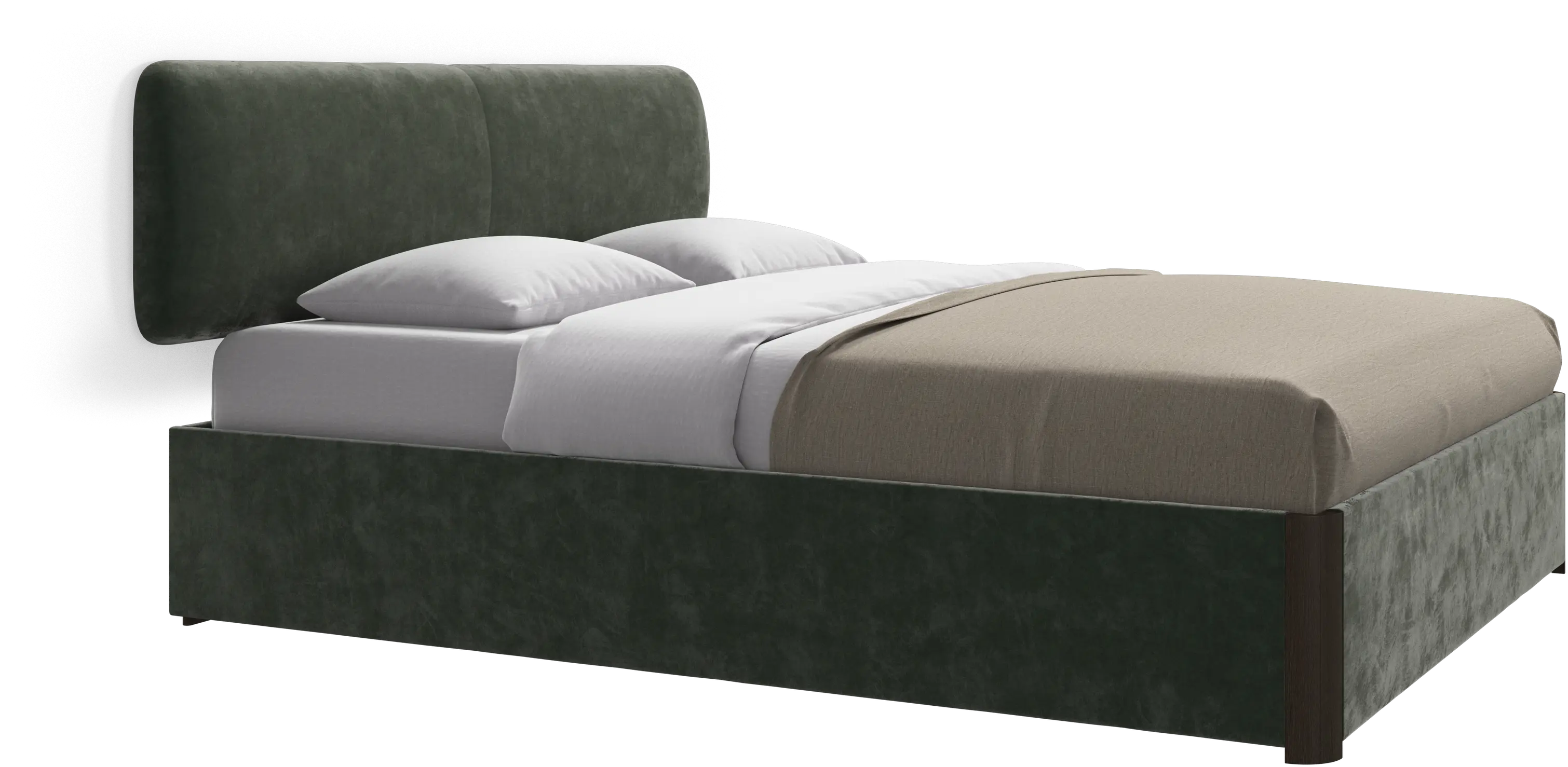 Element bed, wall-mounted headboard, with slats, excl. mattress
