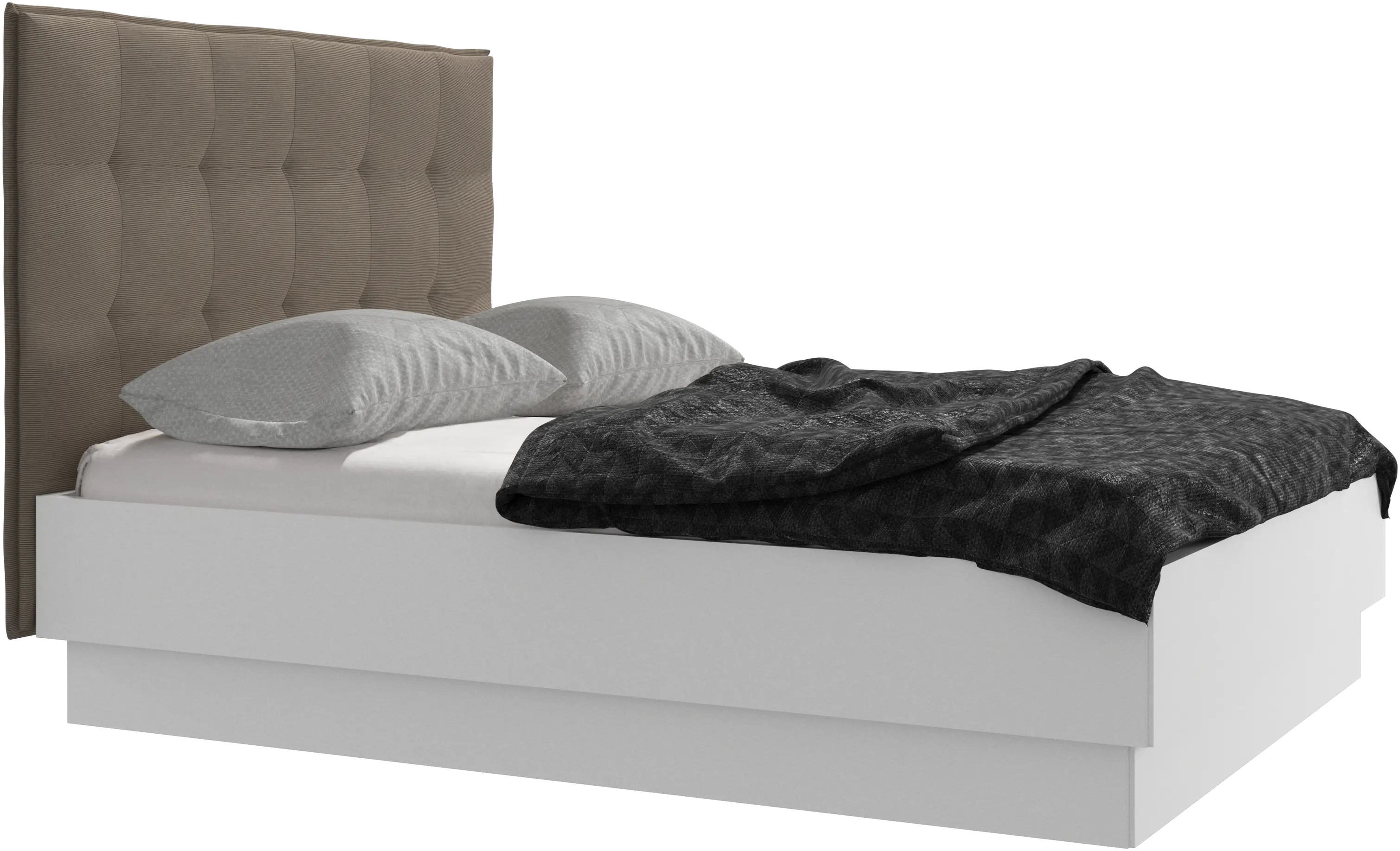 Lugano storage bed with lift-up frame and slats, excl. mattress