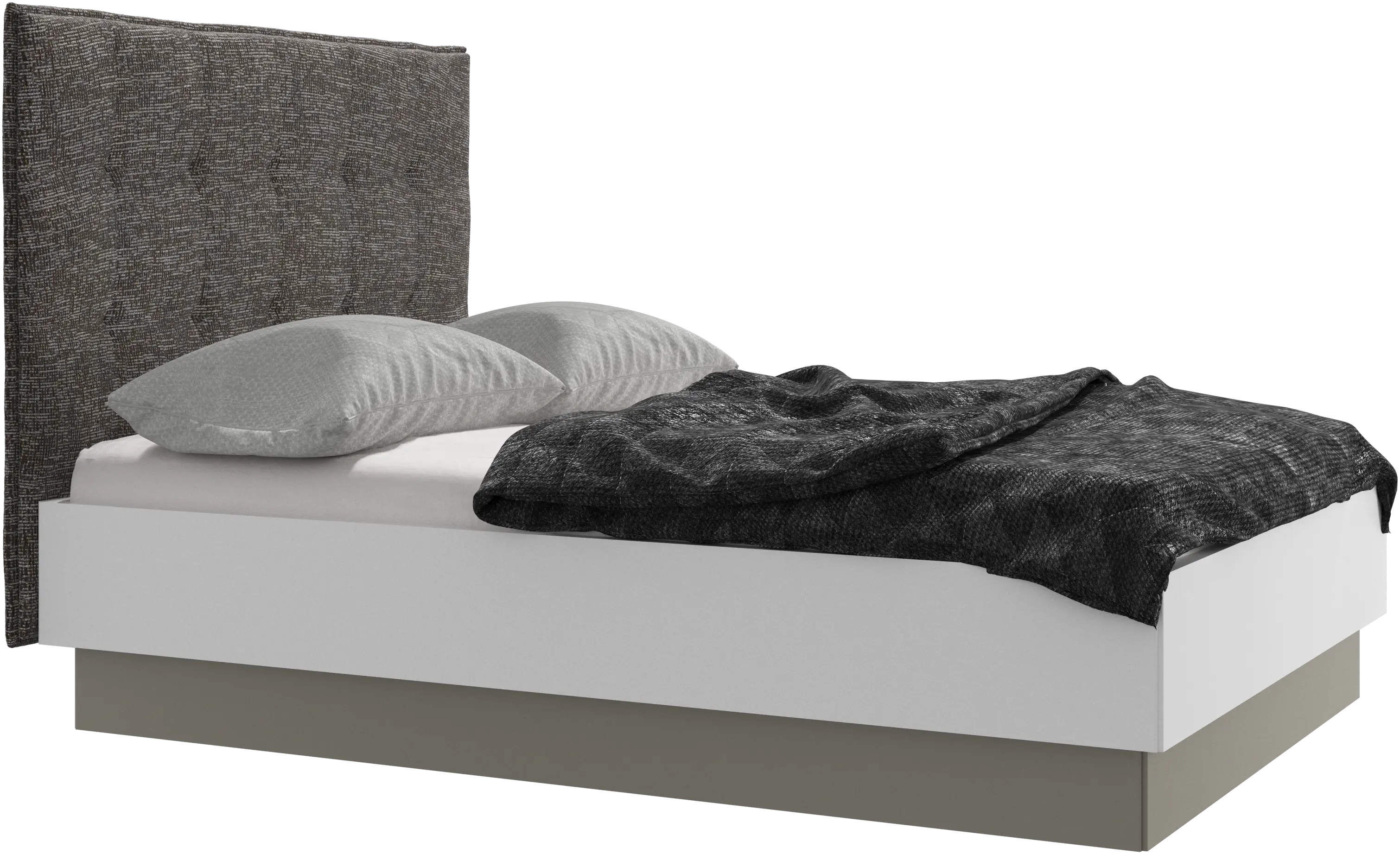 Lugano storage bed with lift-up frame and slats, excl. mattress