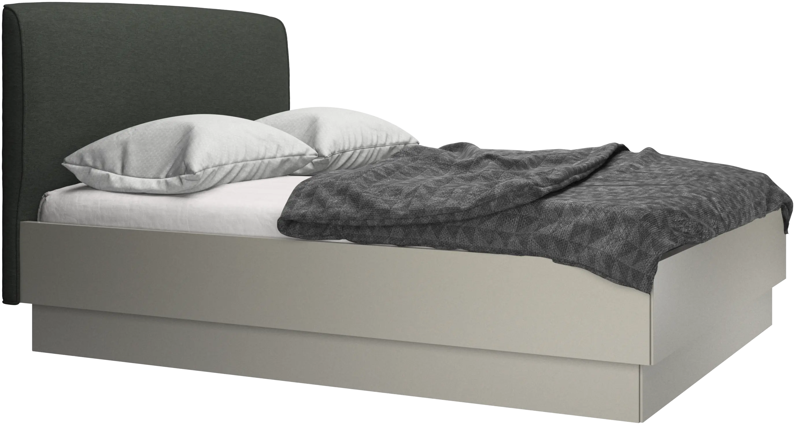 Houston, upholstered bed with storage