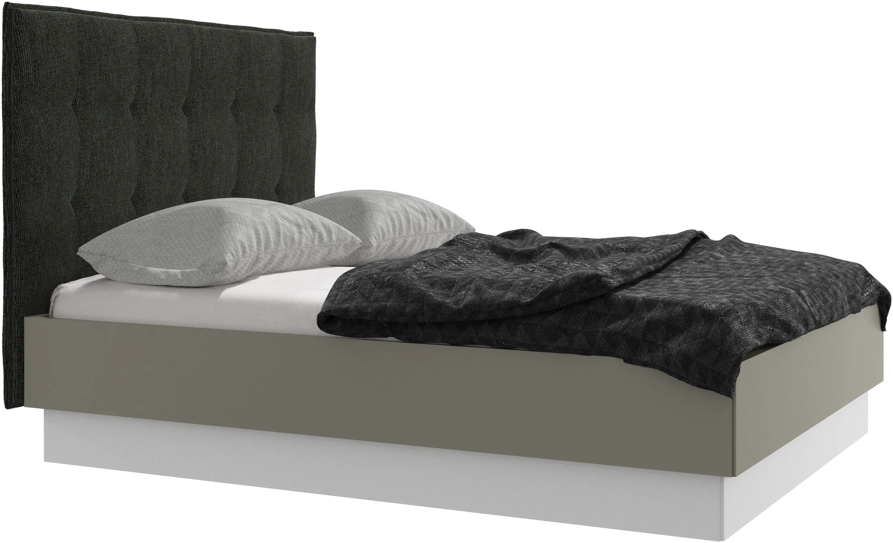 Lugano storage bed with lift-up frame and slats, excl. mattress