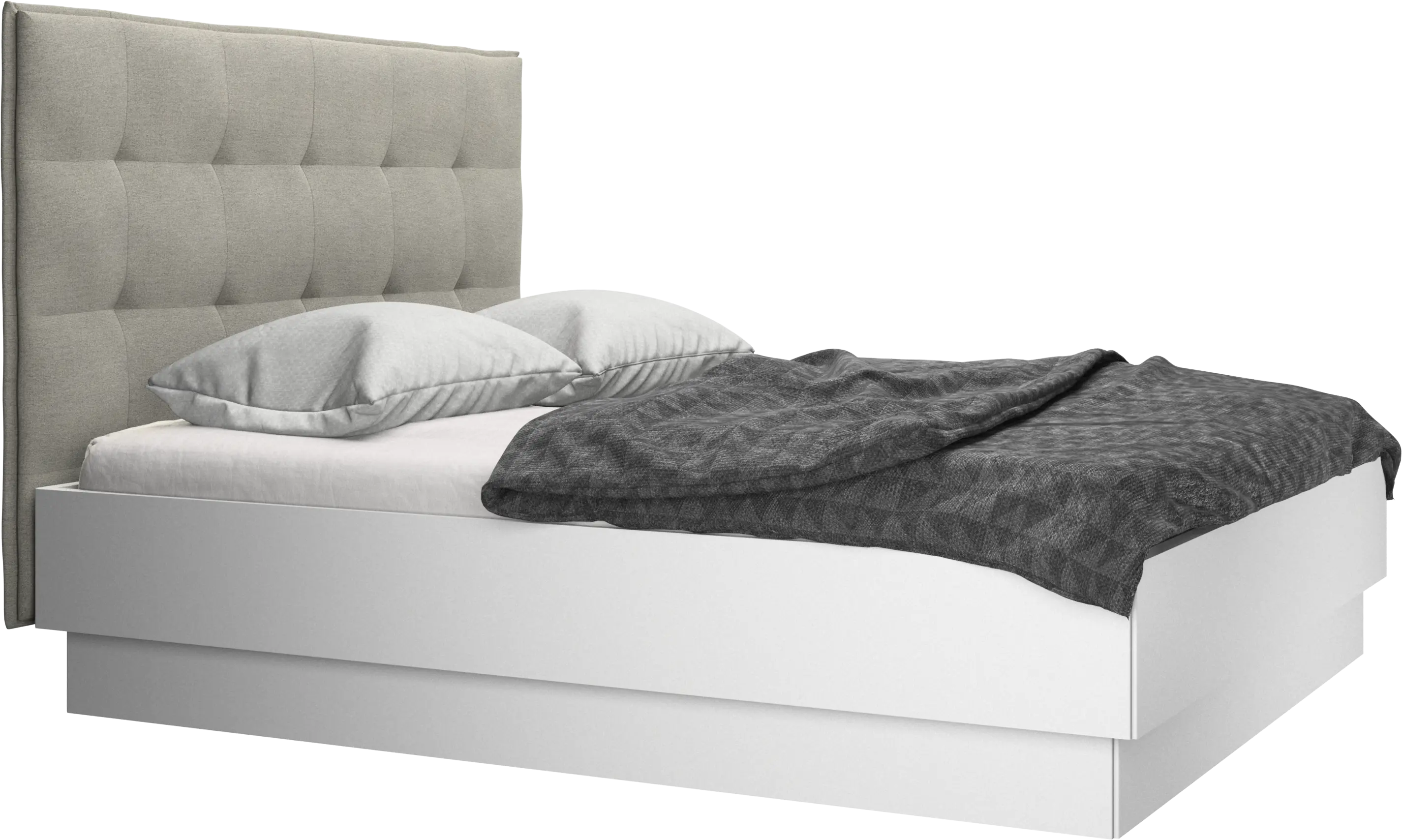 Cama con canapé Lugano, estructura elevable y tablado, no incluye colchón