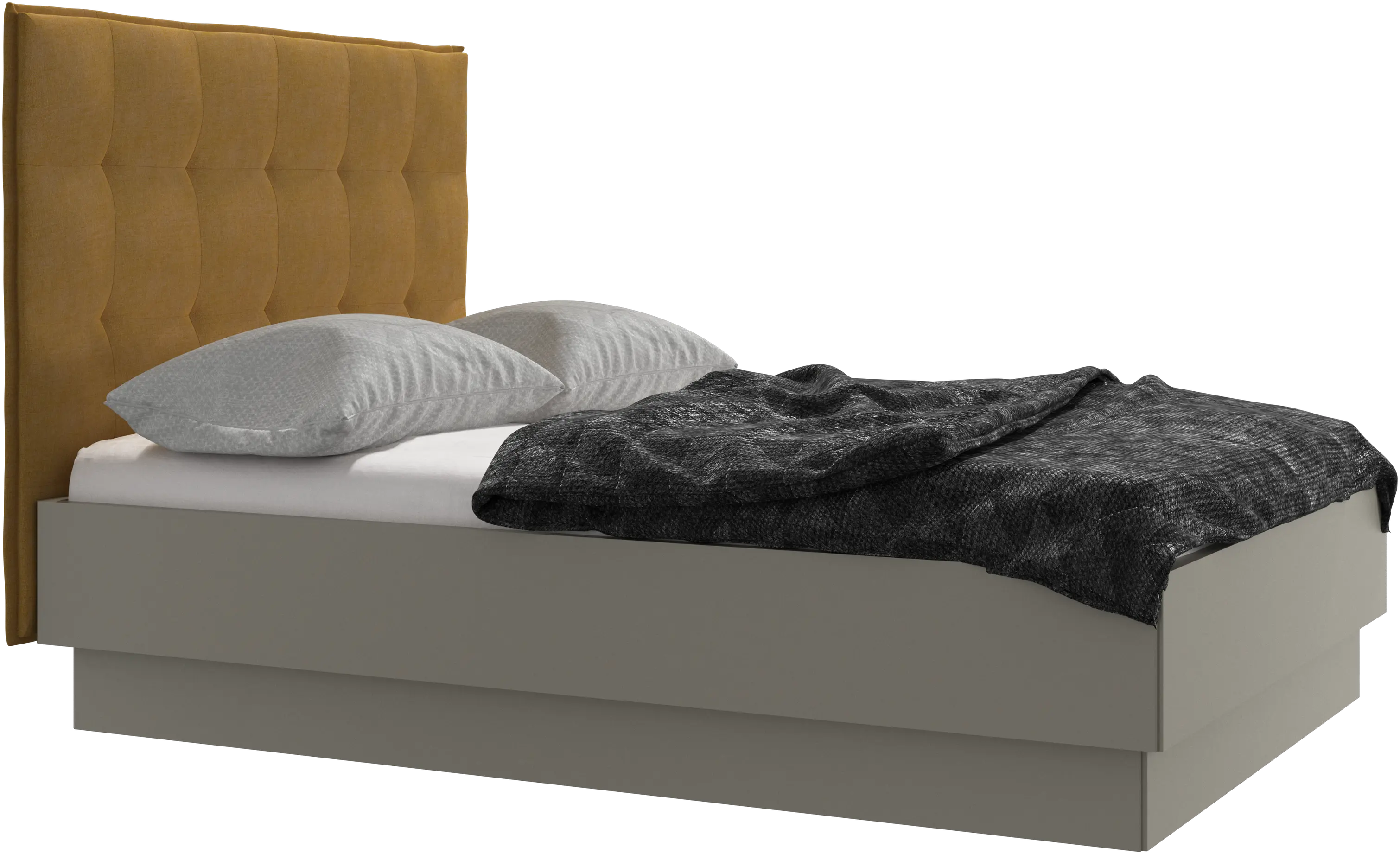 Lugano storage bed with lift-up frame and slats, excl. mattress