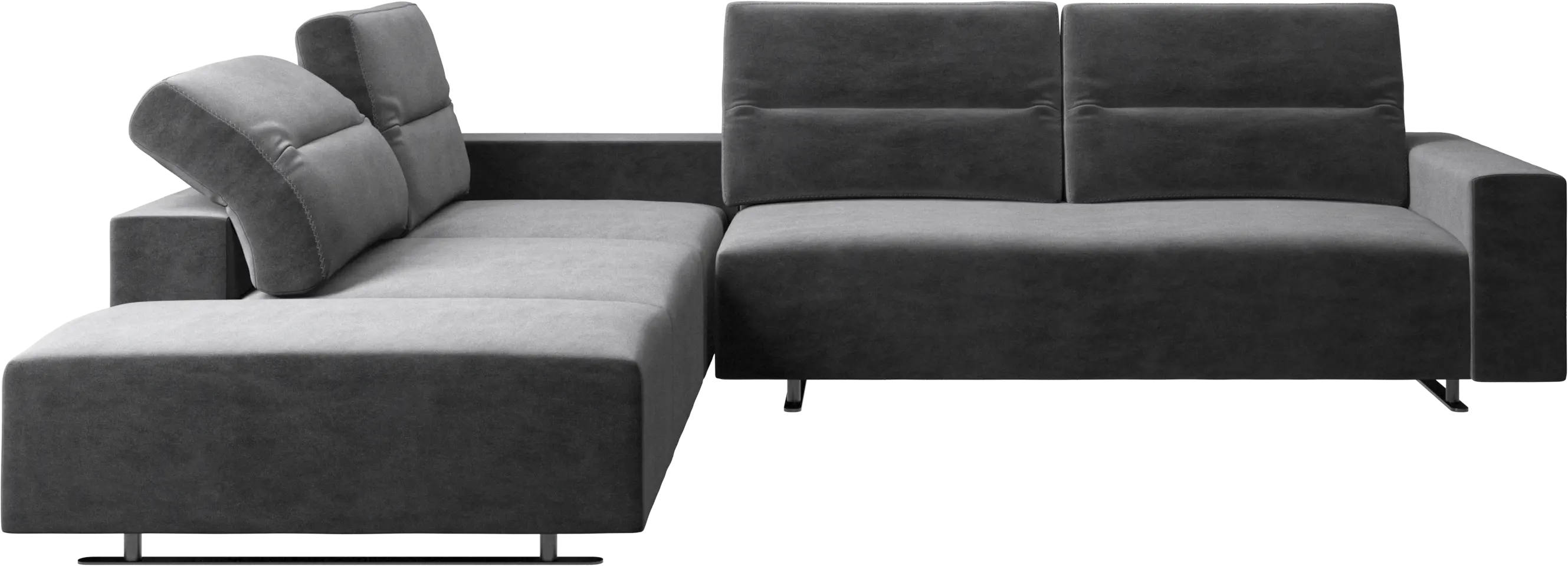 Hampton corner sofa with adjustable back and lounging unit