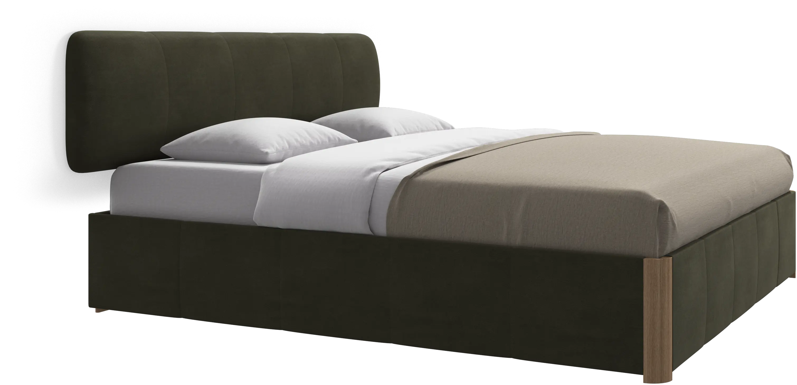 Element bed, wall-mounted headboard, with slats, excl. mattress