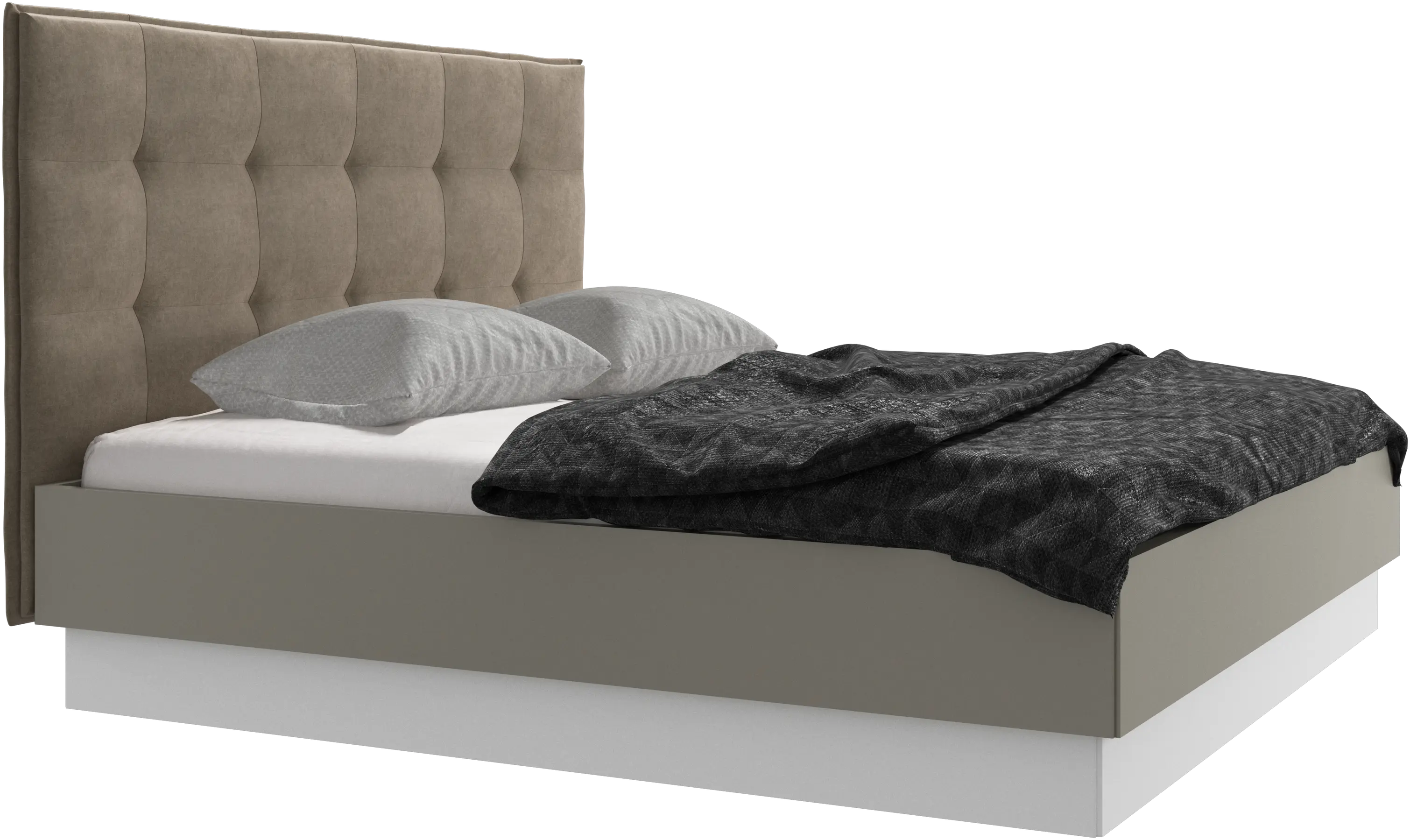 Lugano storage bed with lift-up frame and slats, excl. mattress