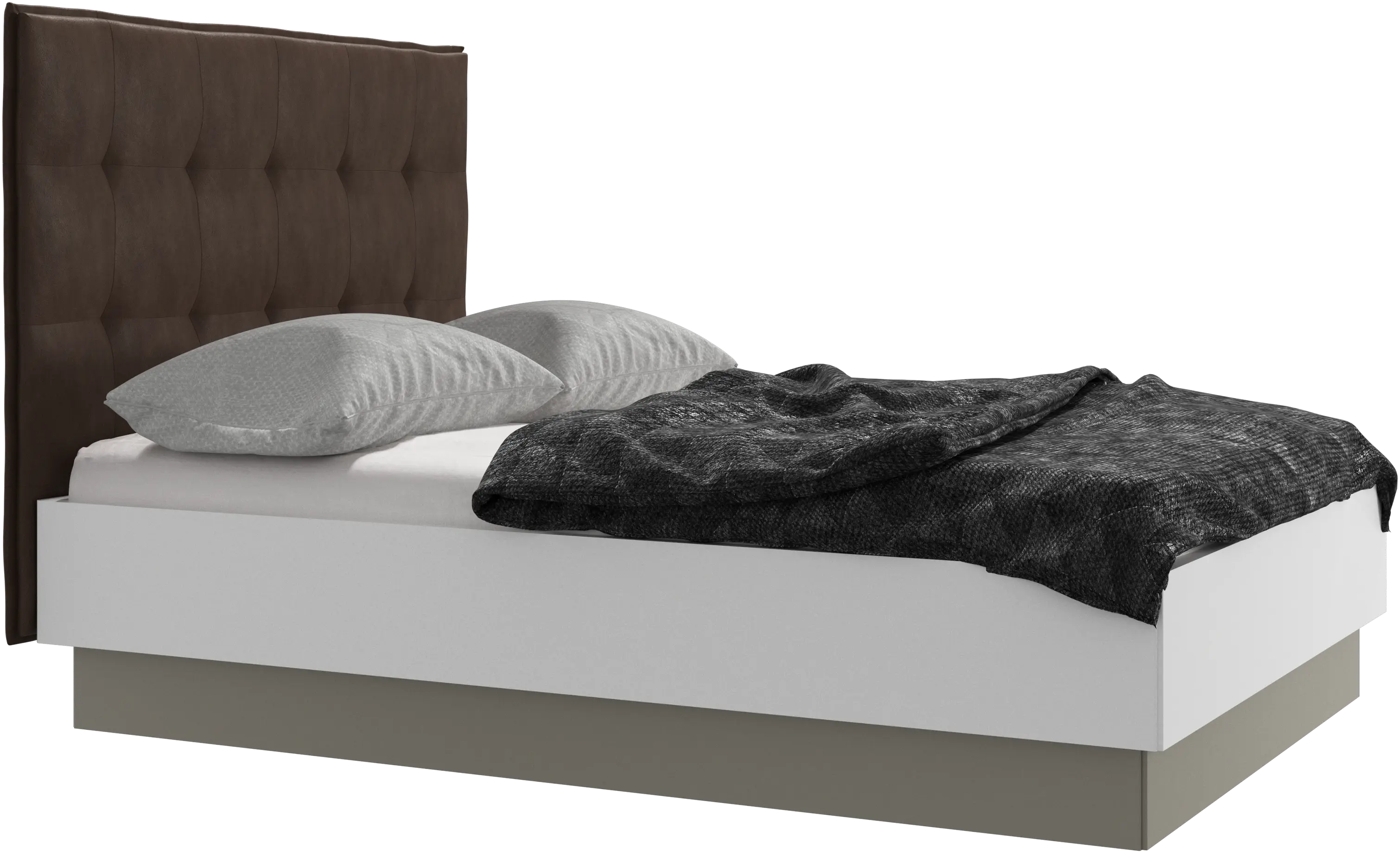 Lugano storage bed with lift-up frame and slats, excl. mattress