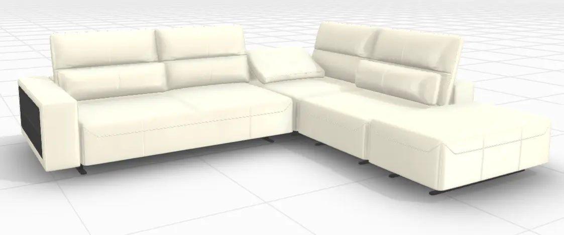Sofas Hampton コーナーソファ （リクライニング機能＆左収納付き）