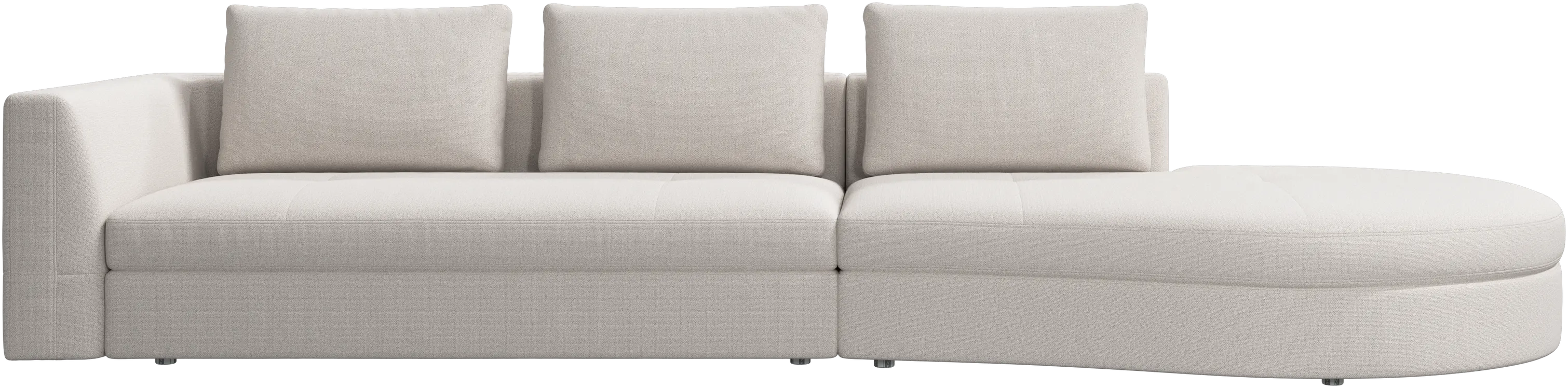 Bergamo sofa with round lounging unit,right