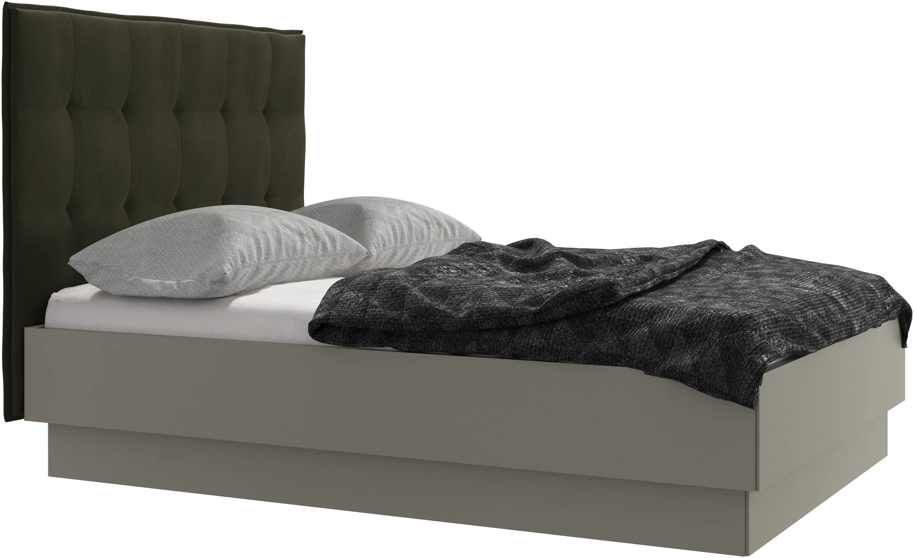 Lugano storage bed with lift-up frame and slats, excl. mattress