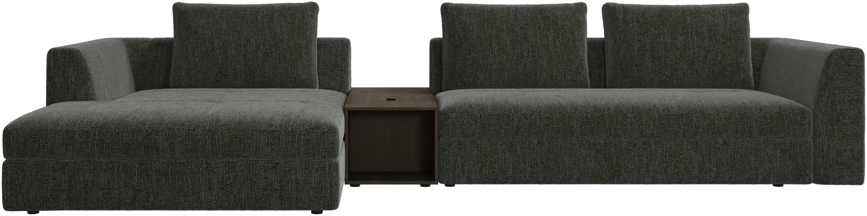 Bergamo chaise longue sofa with storage