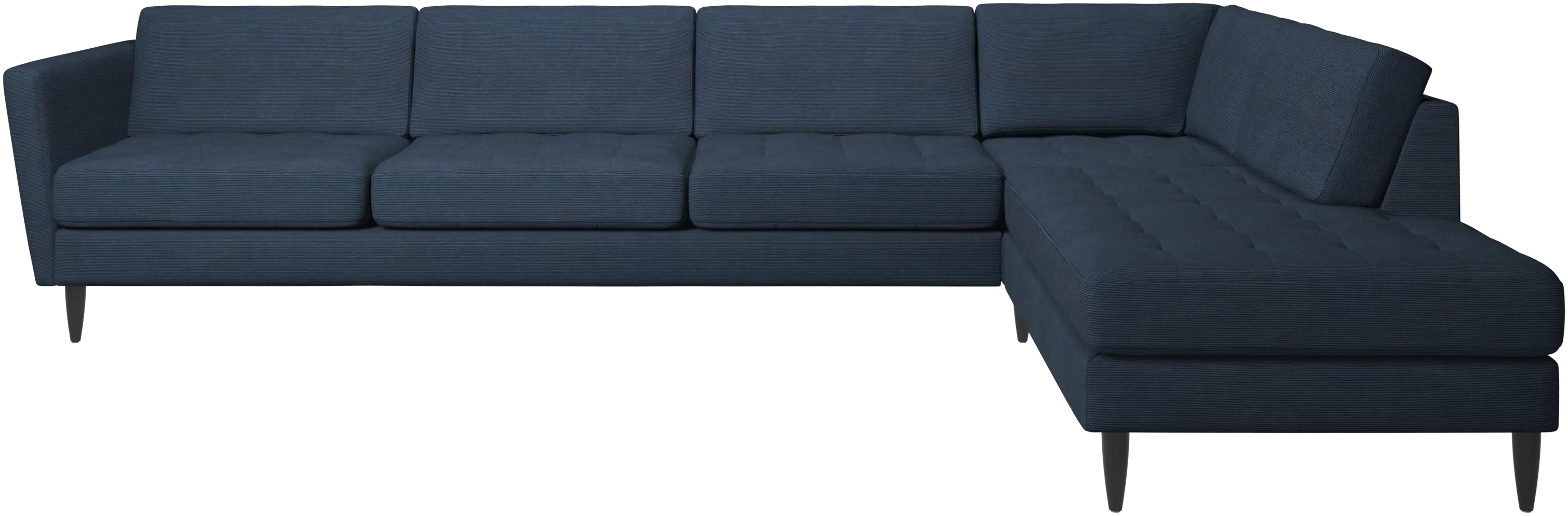 Osaka corner sofa with lounging unit, tufted seat