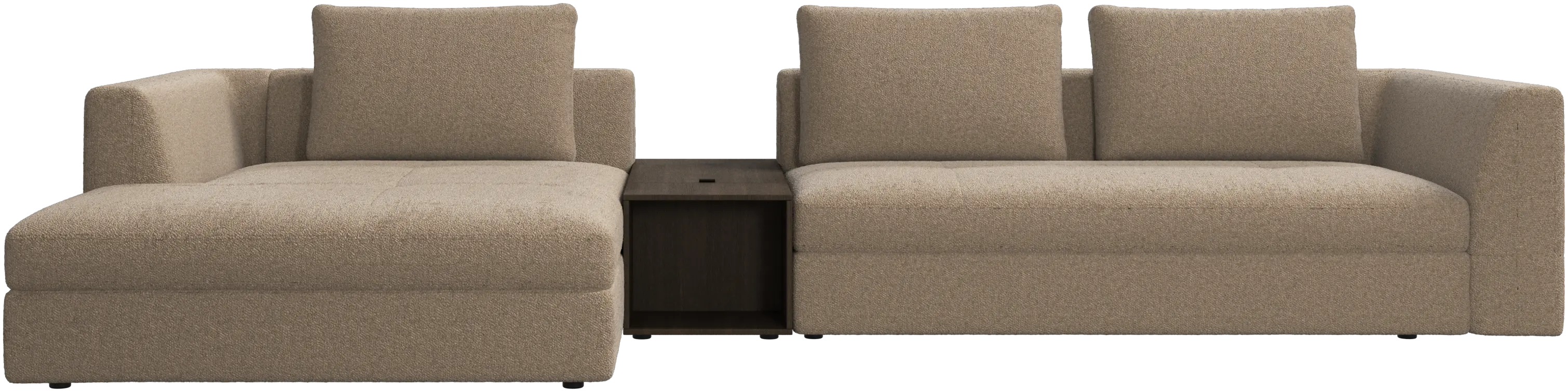 Bergamo chaise longue sofa with storage