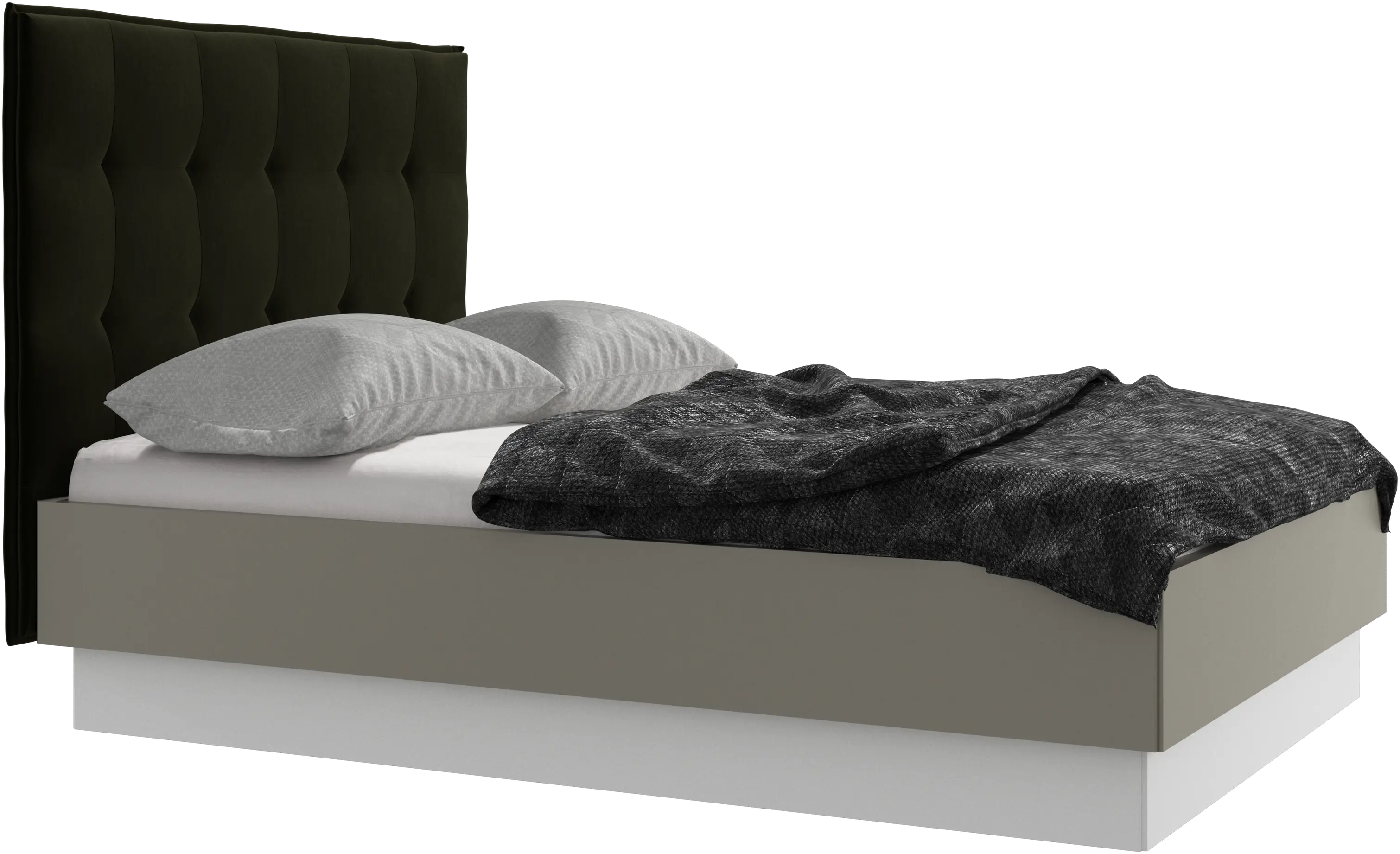 Lugano storage bed with lift-up frame and slats, excl. mattress