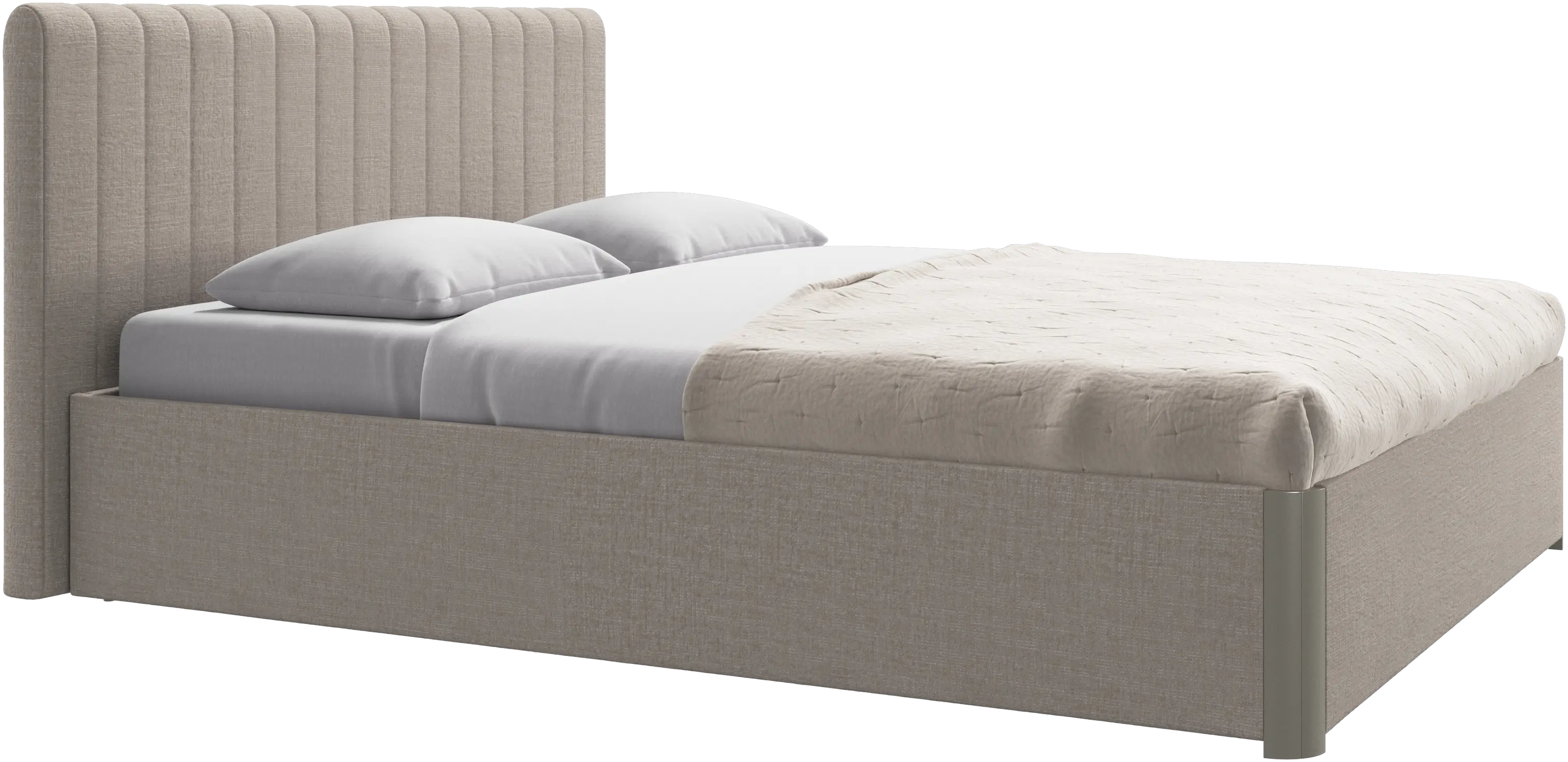 Element bed, bed-mounted headboard, with slats and storage solution, excl. mattress