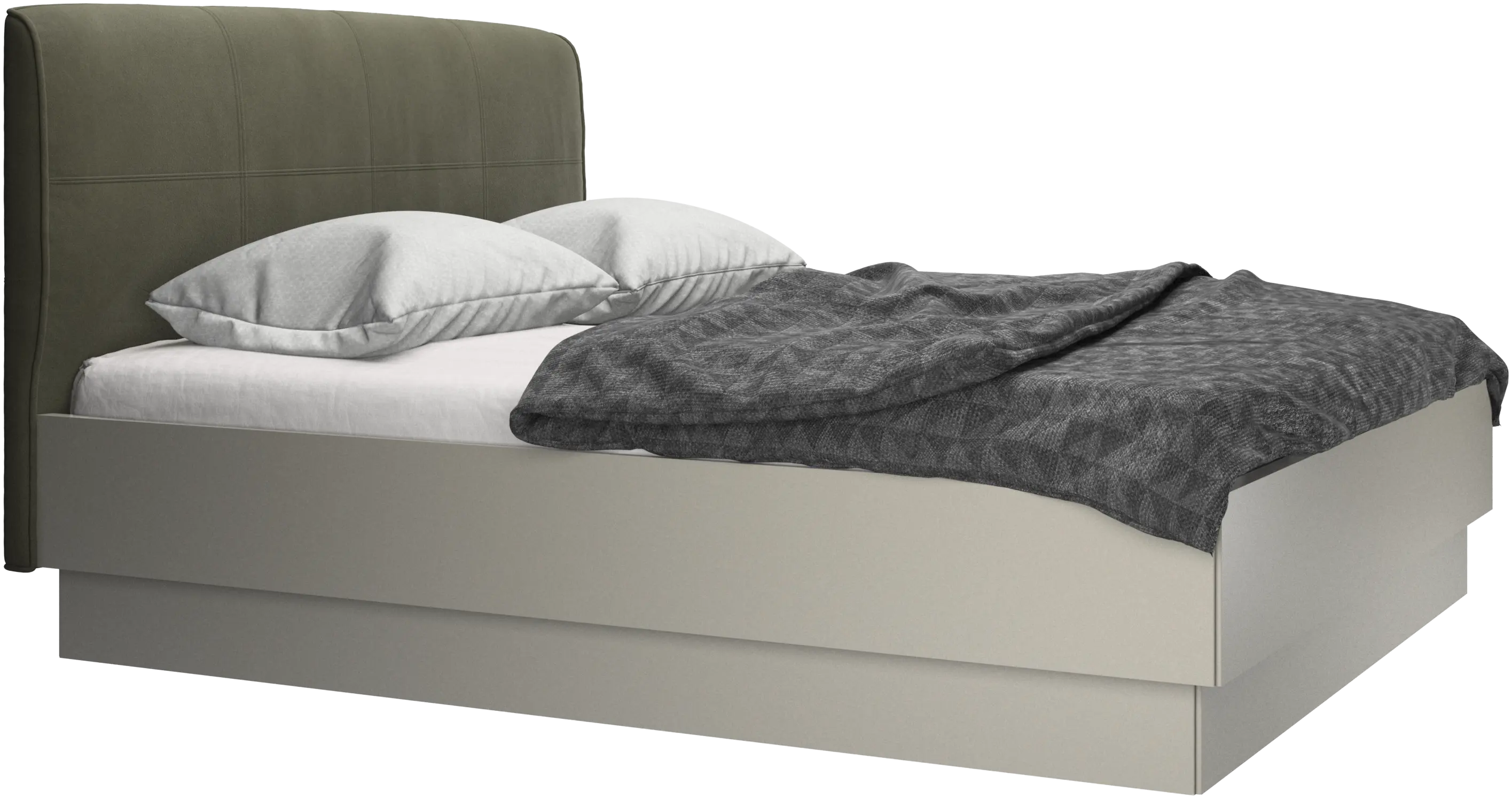 Houston, upholstered bed with storage
