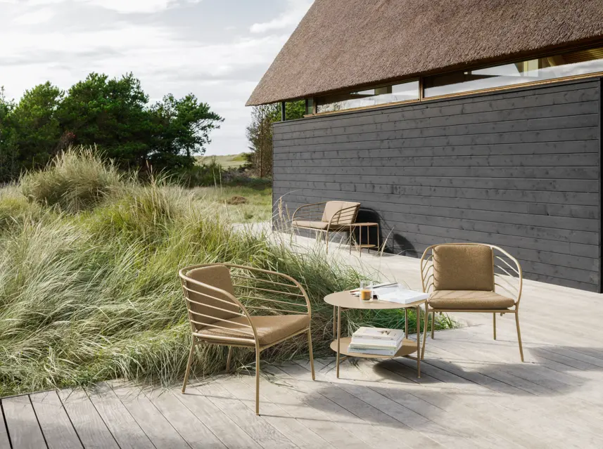 Ensemble de salon Cancún à -30% (chaise longue x2 + table d'appoint)