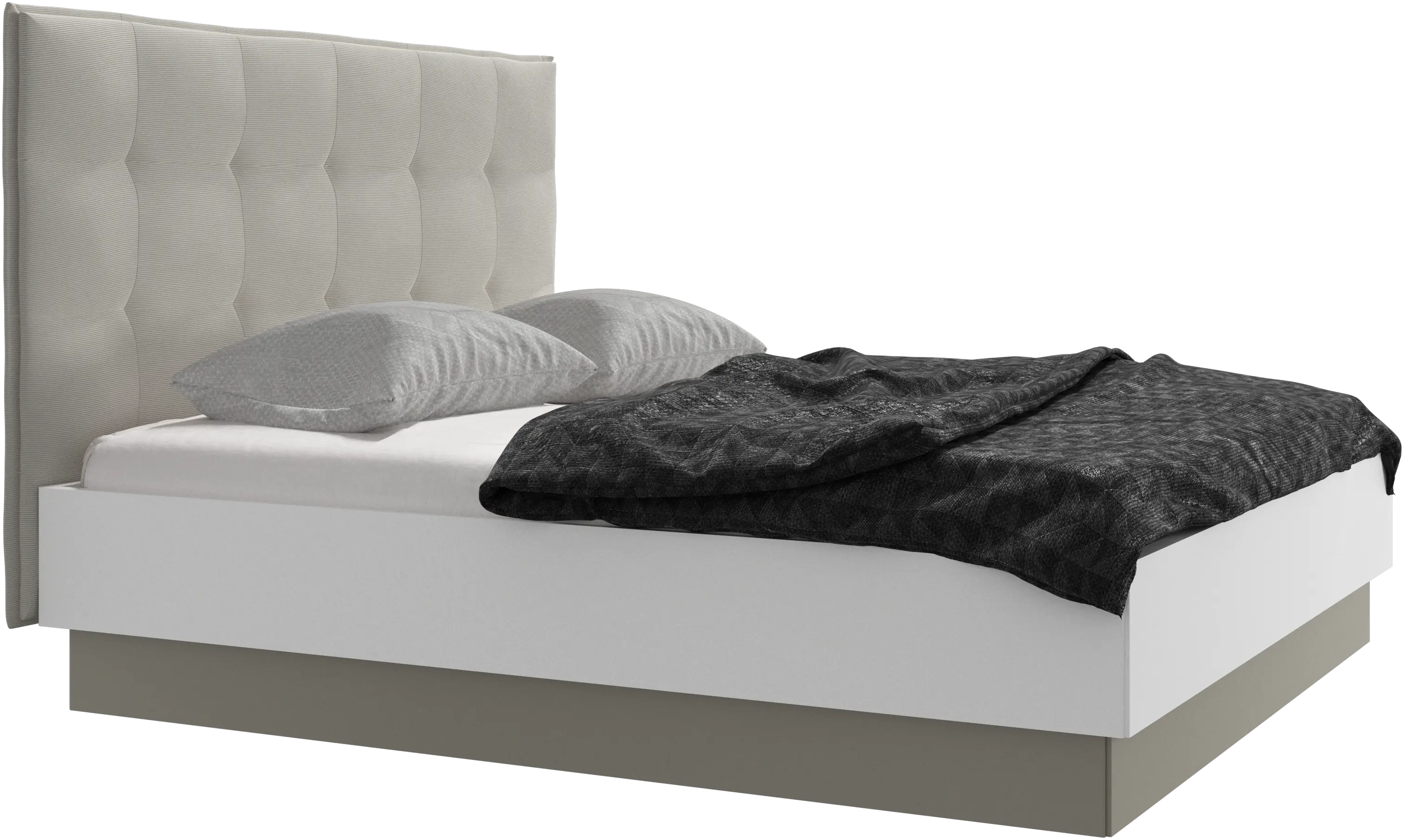 Lugano storage bed with lift-up frame and slats, excl. mattress