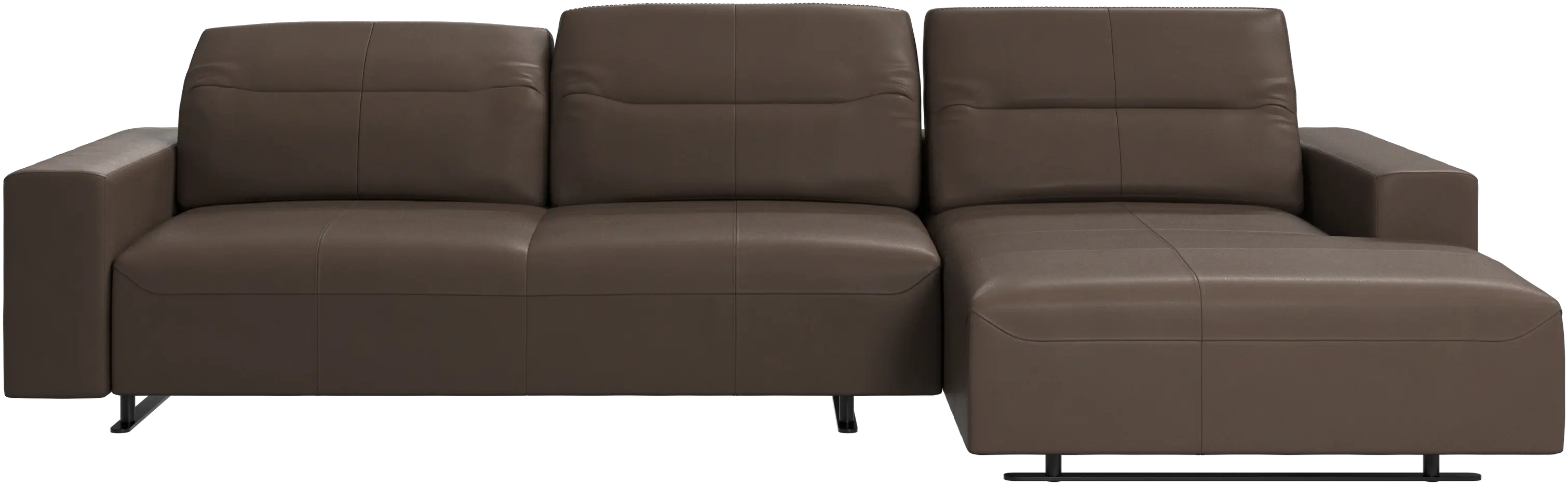 Hampton sofa with adjustable back, resting unit and storage both sides