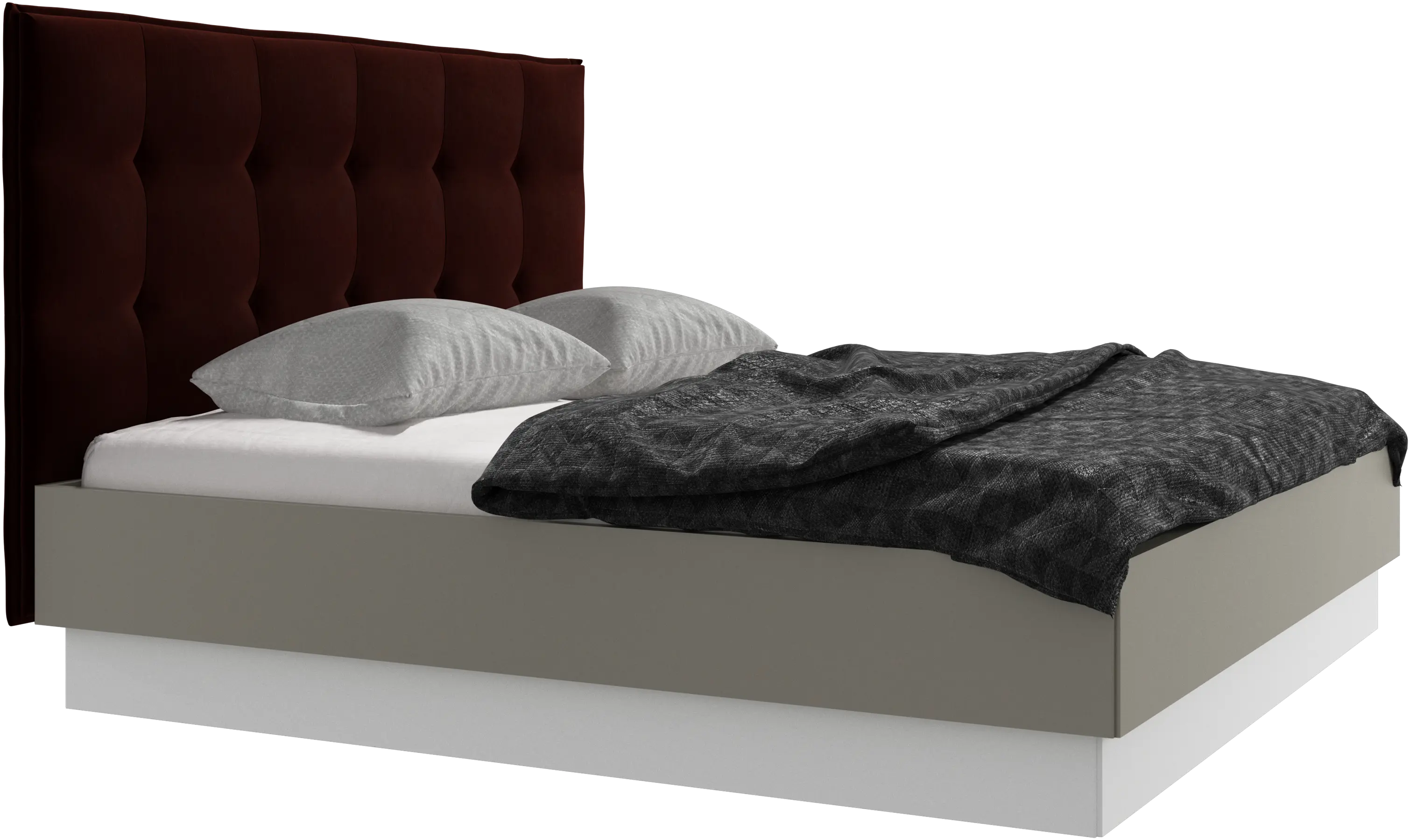 Lugano storage bed with lift-up frame and slats, excl. mattress