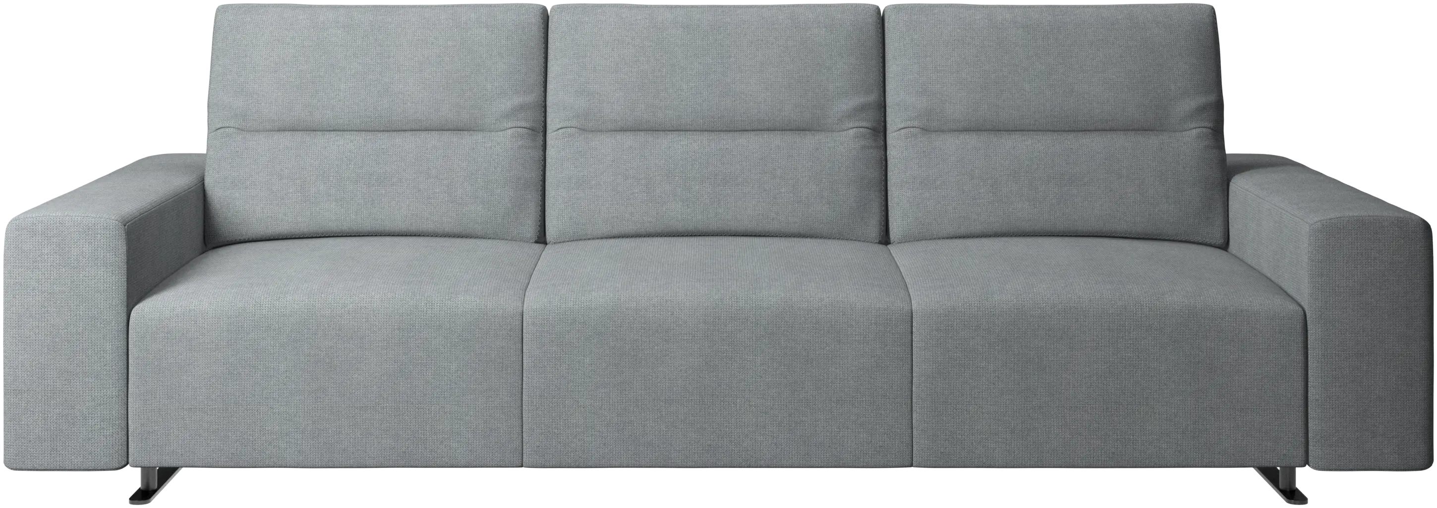 Hampton sofa with adjustable back and storage on the right side