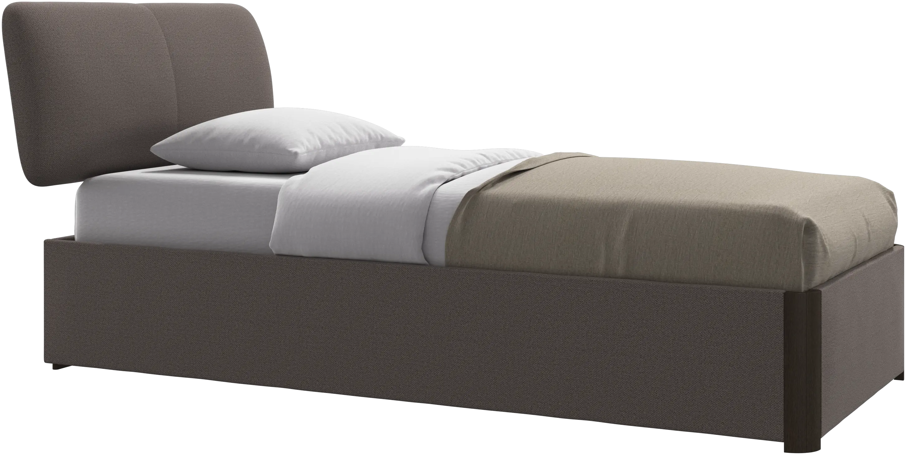 Element lit, tête de lit fixée au lit, sans lattes, excl. matelas
