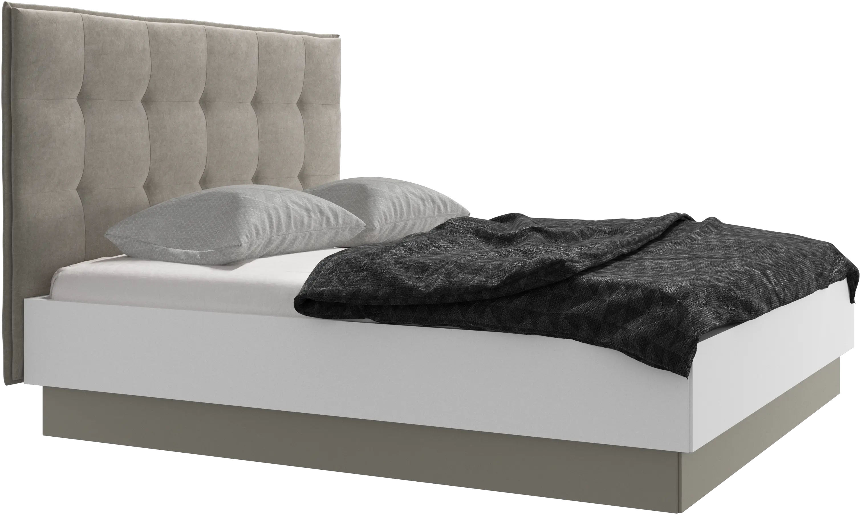 Cama con canapé Lugano, estructura elevable y tablado, no incluye colchón