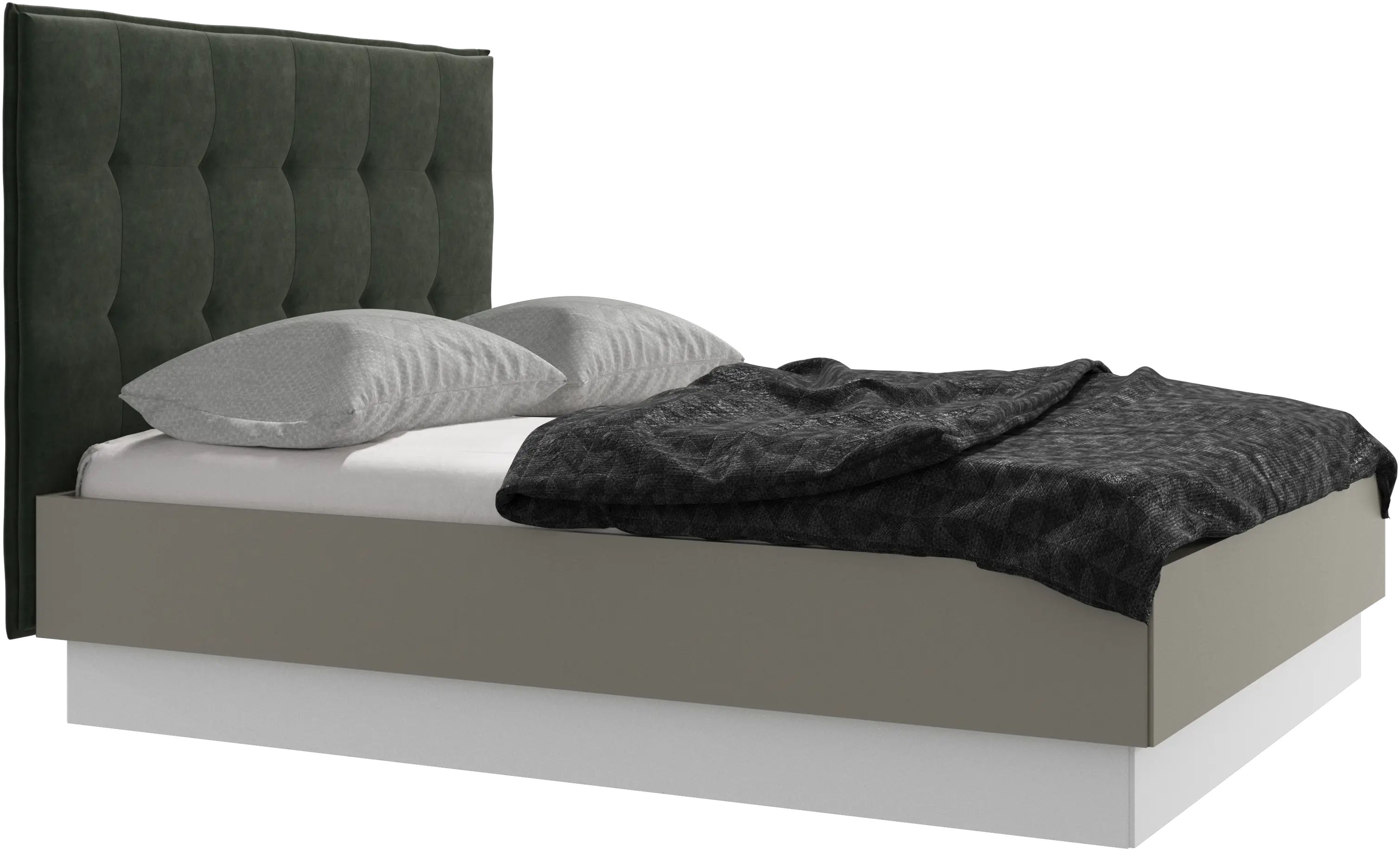 Lugano storage bed with lift-up frame and slats, excl. mattress