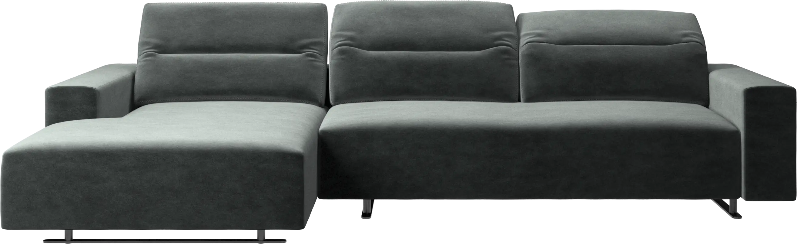 Hampton sofa with adjustable back and resting unit left side