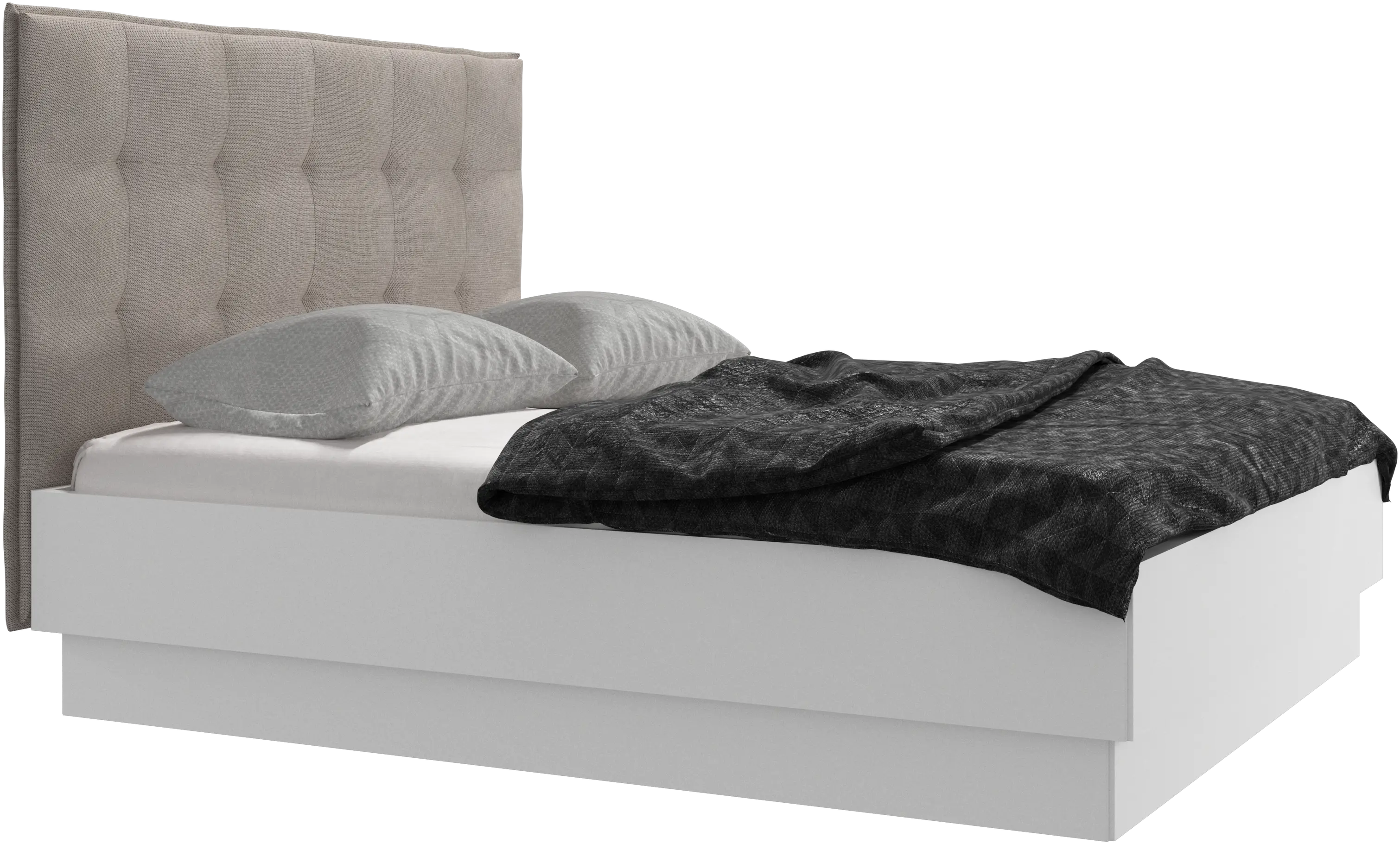 Cama con canapé Lugano, estructura elevable y tablado, no incluye colchón