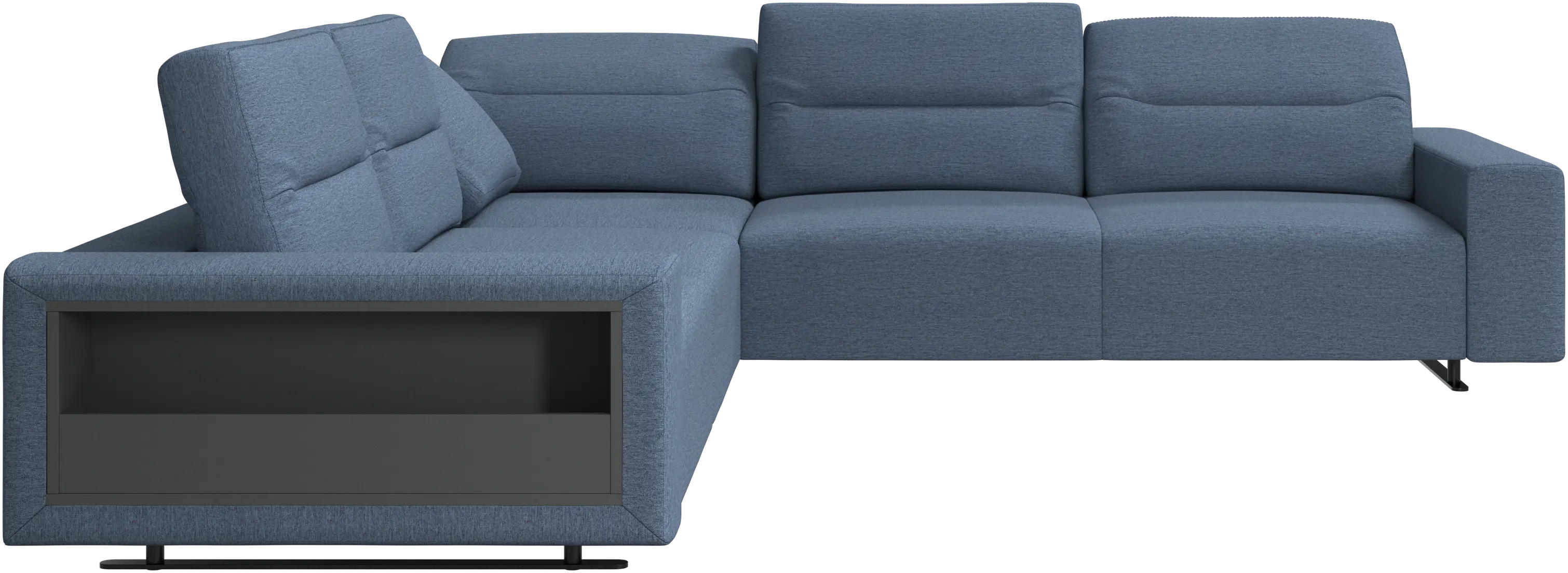 Hampton corner sofa with adjustable back and storage