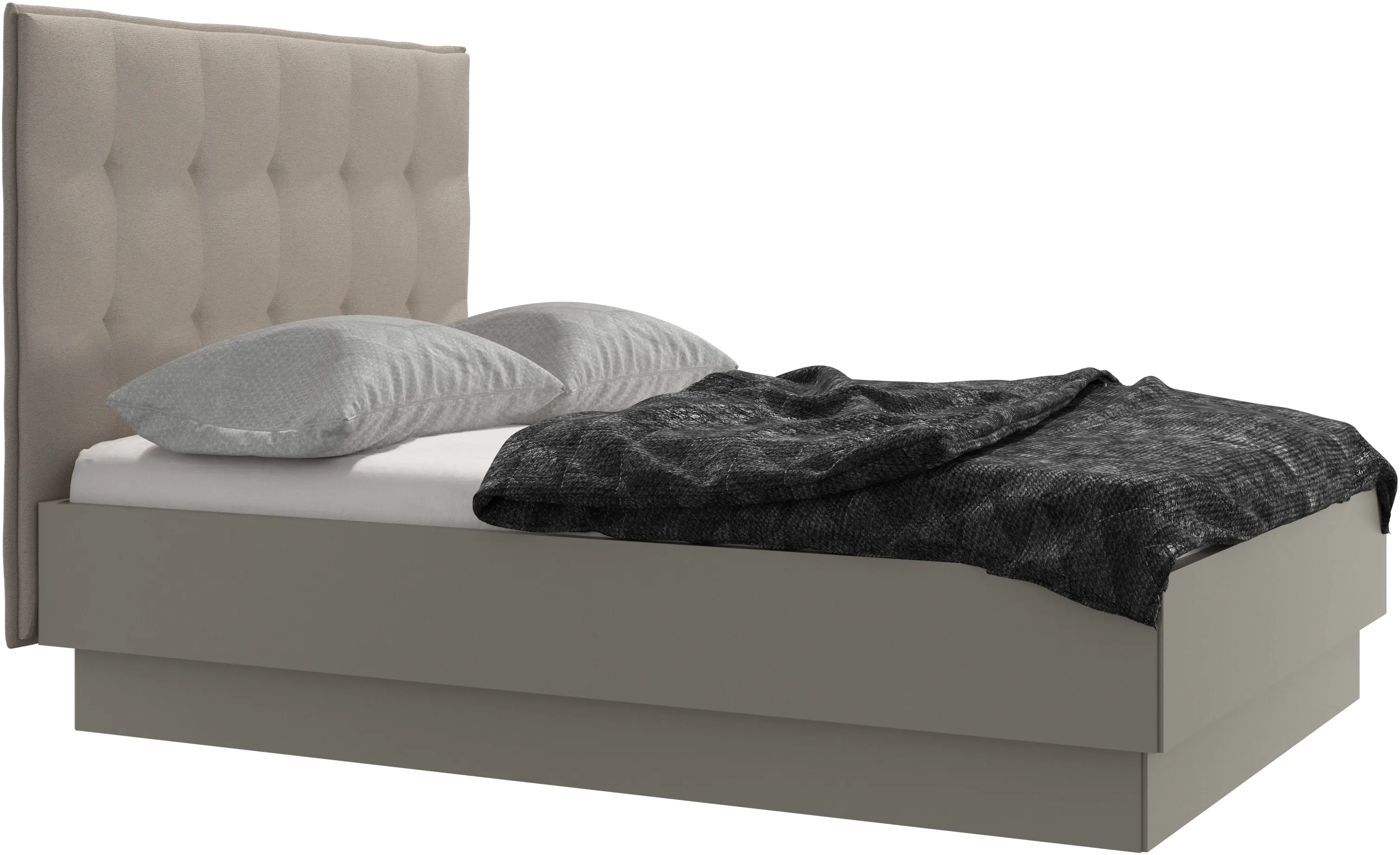 Lugano storage bed with lift-up frame and slats, excl. mattress