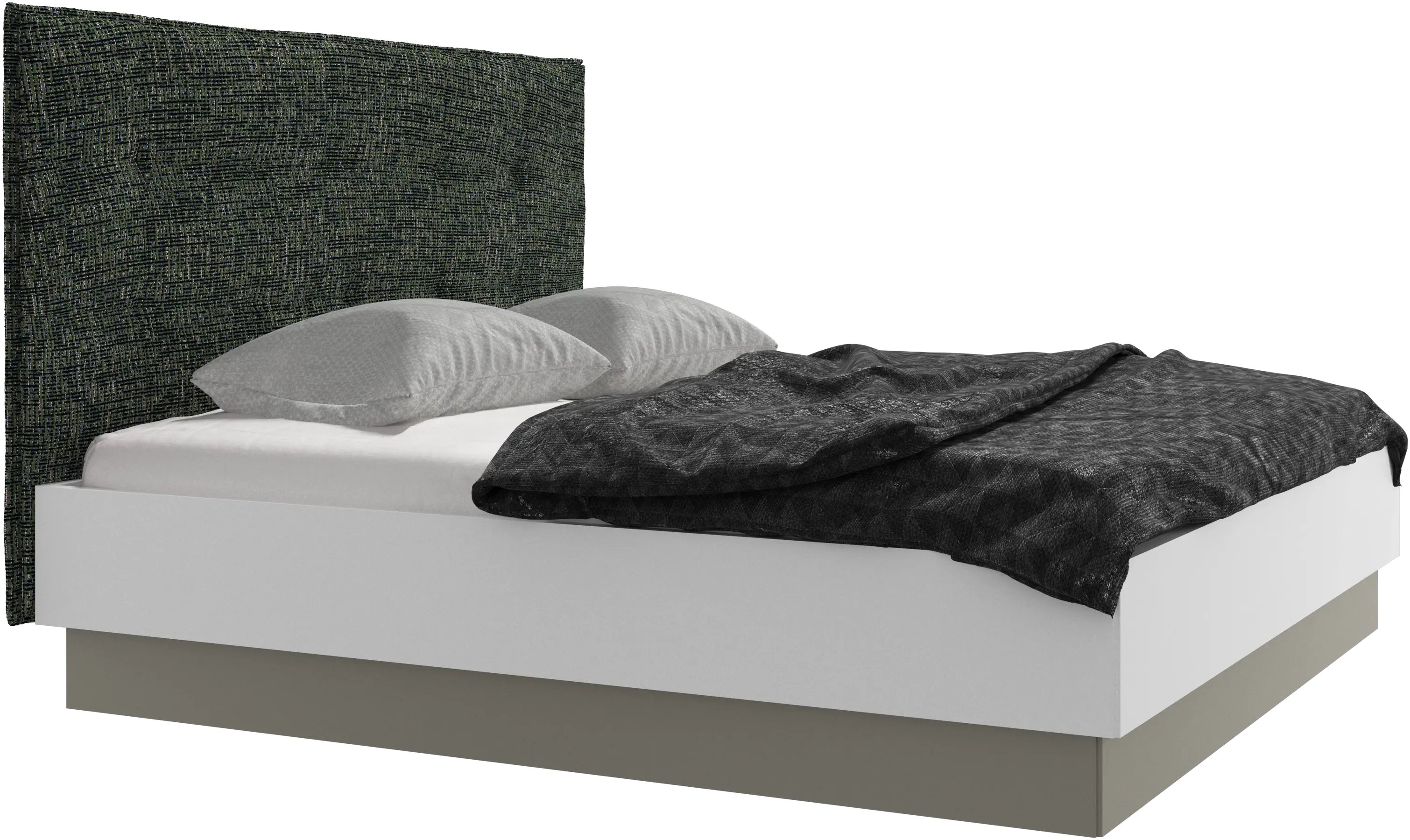 Lugano storage bed with lift-up frame and slats, excl. mattress